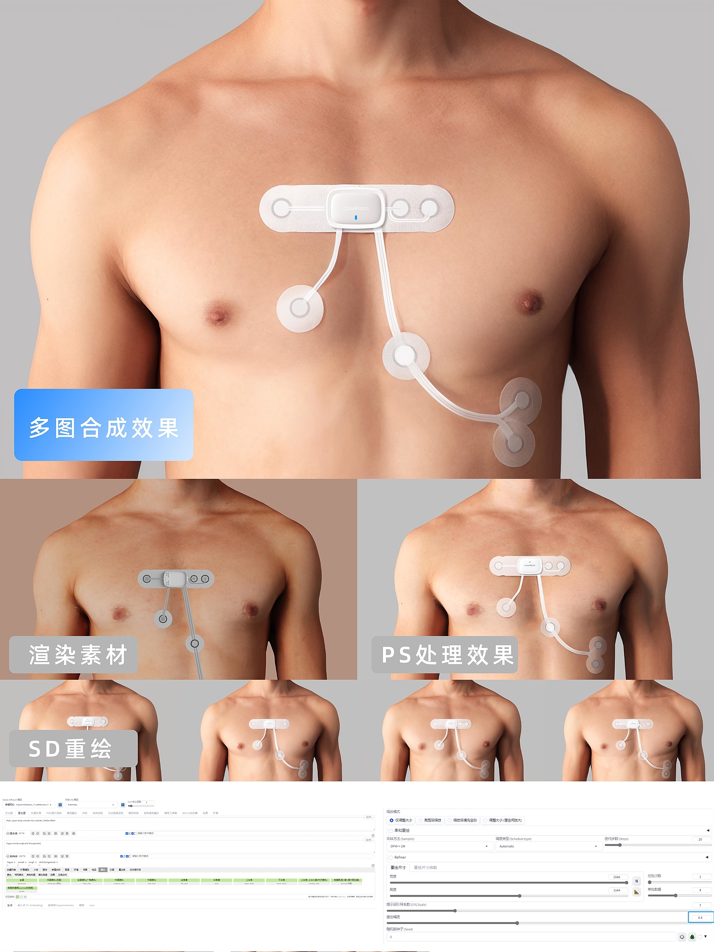 ECG paste，Wearable ，Ergonomics，Intellectualization，