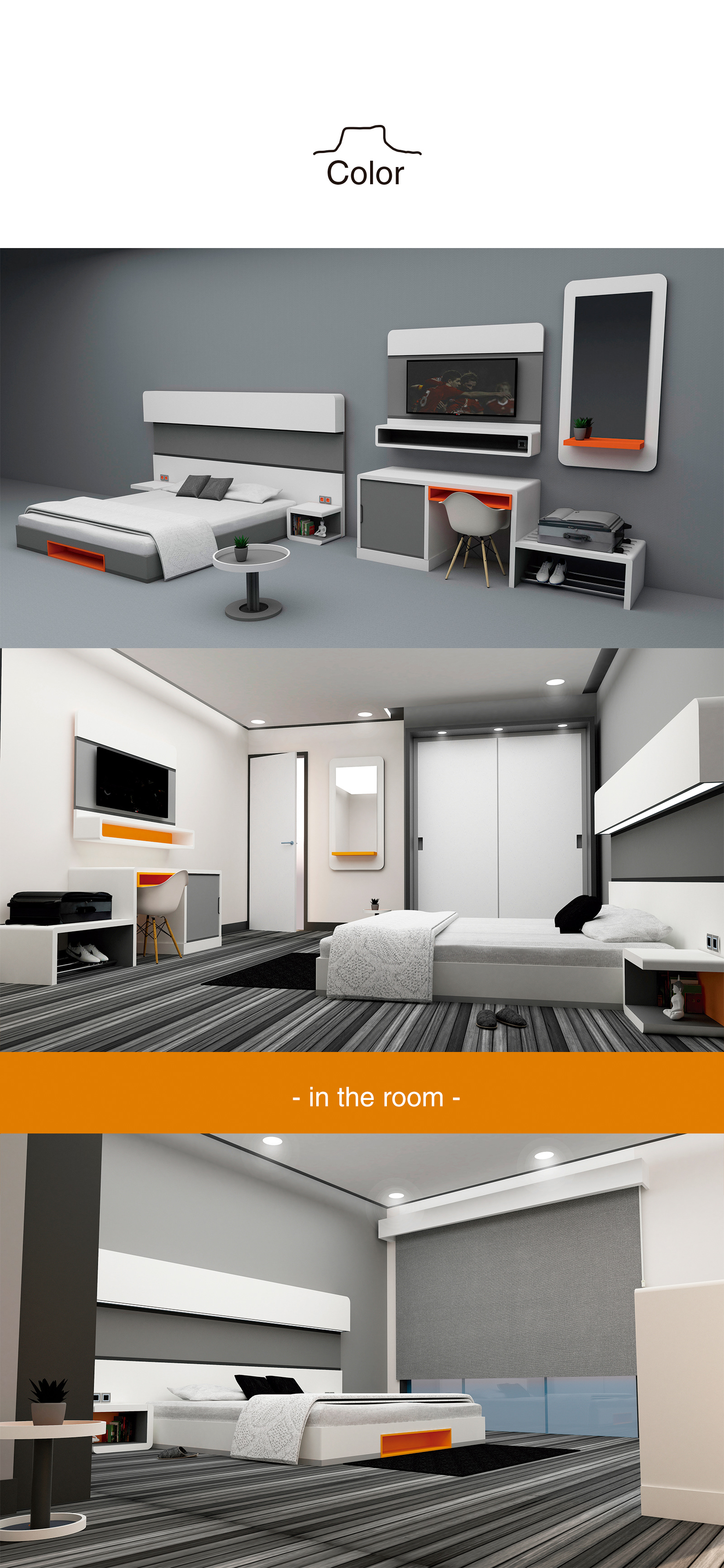 hotel，furniture，Render，