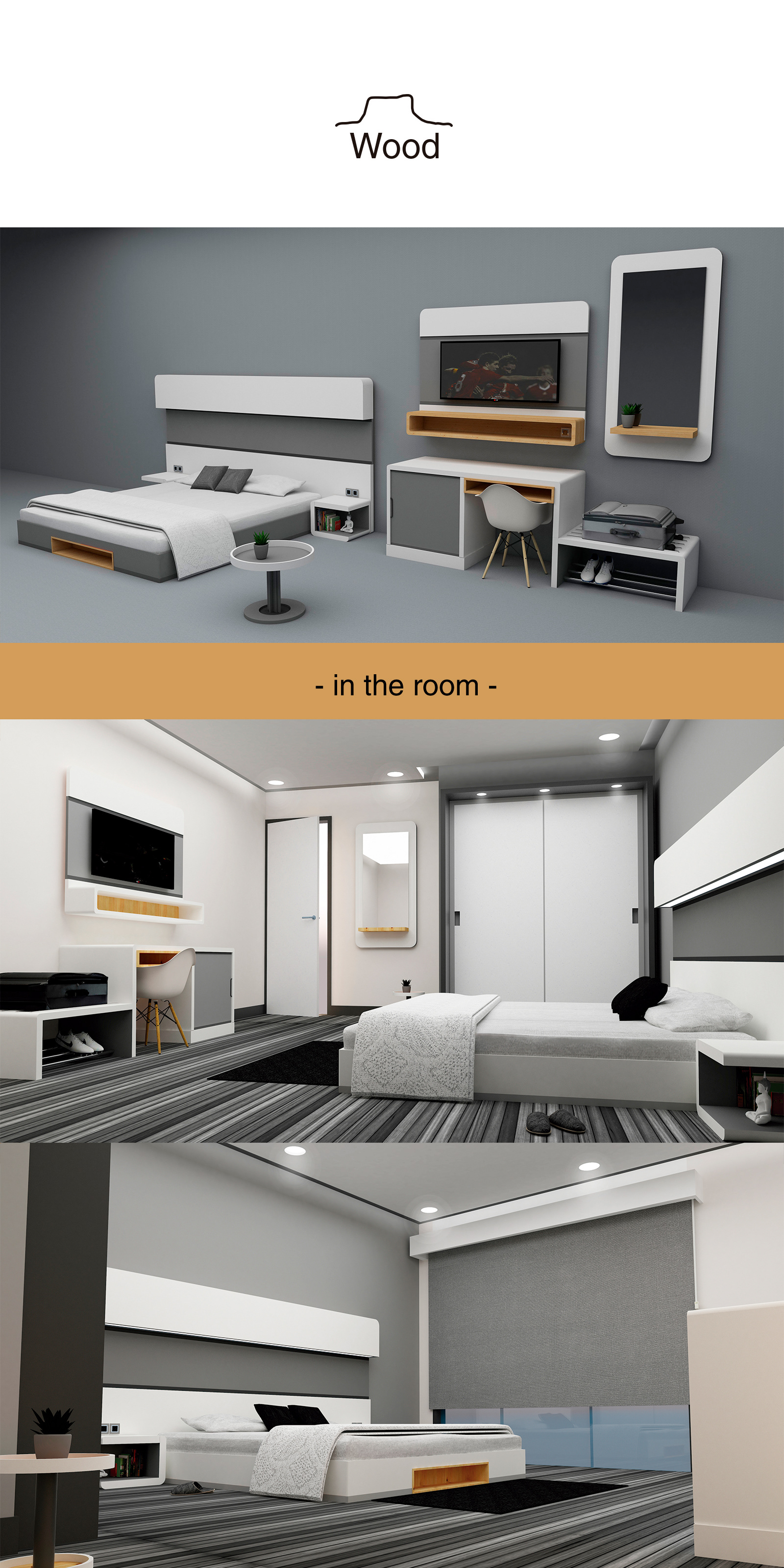 hotel，furniture，Render，