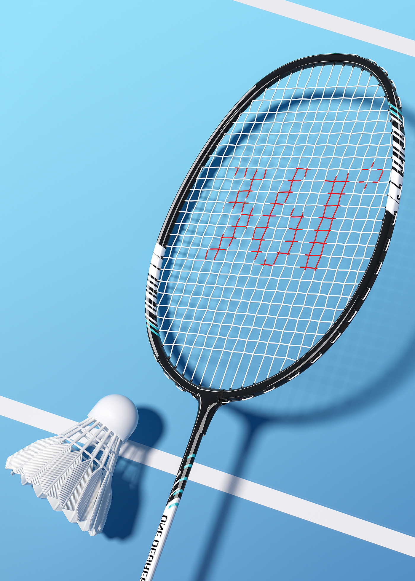 c4d，c4d modeling rendering，3d，3D modeling and rendering，Product modeling，Product rendering，Badminton racket，Basketball，