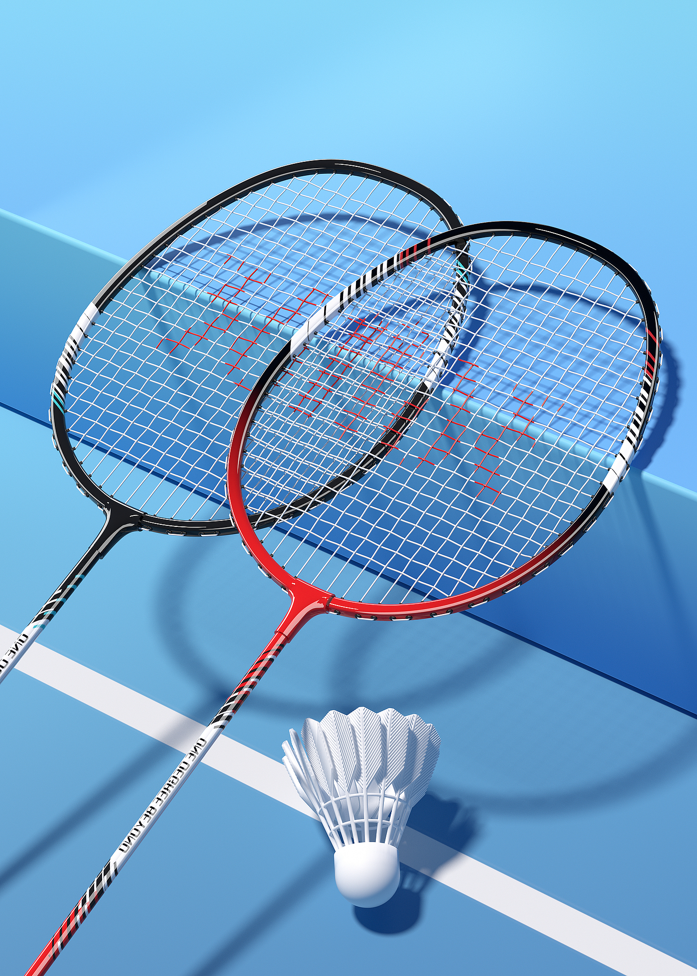 c4d，c4d modeling rendering，3d，3D modeling and rendering，Product modeling，Product rendering，Badminton racket，Basketball，