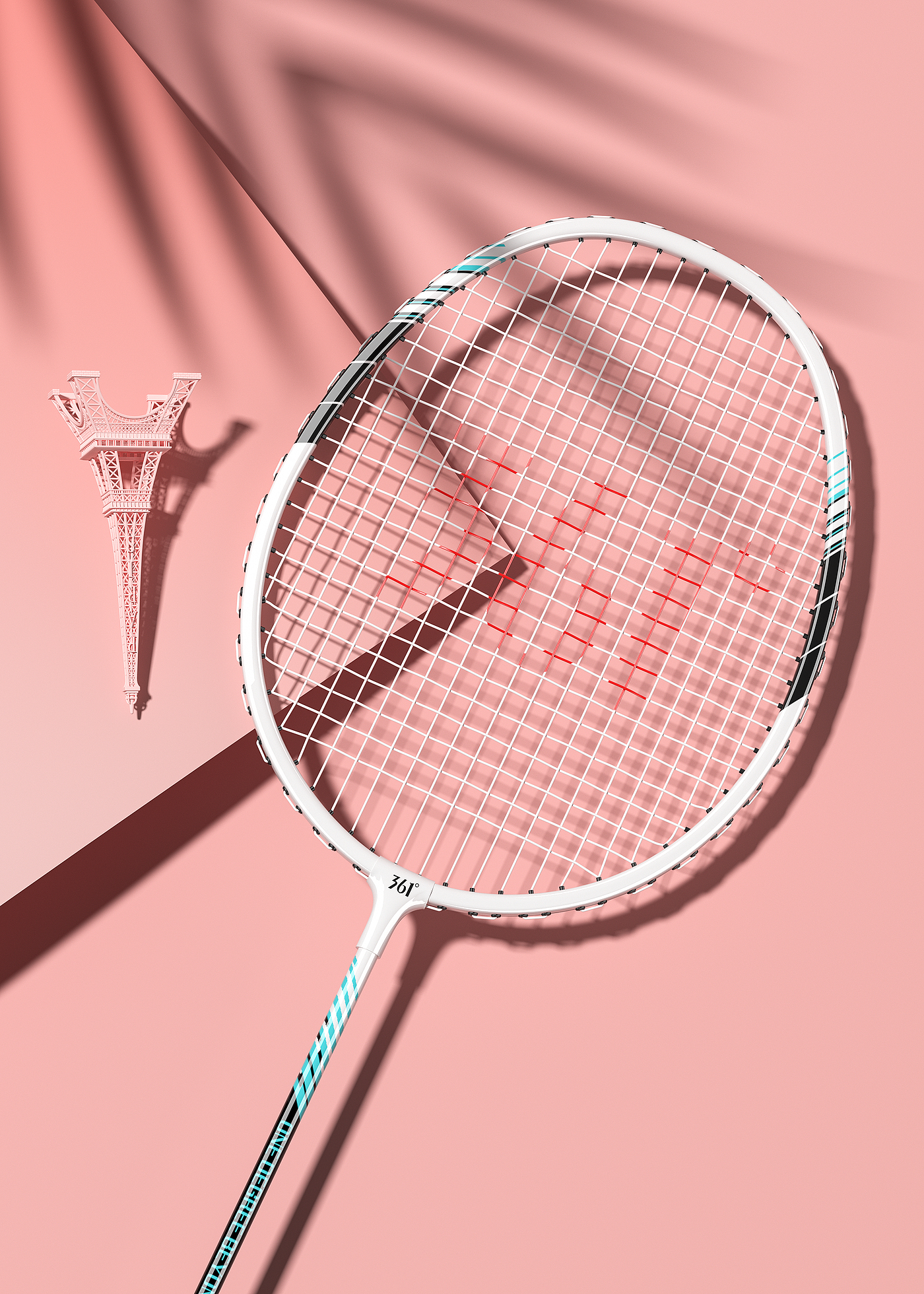 c4d，c4d modeling rendering，3d，3D modeling and rendering，Product modeling，Product rendering，Badminton racket，Basketball，