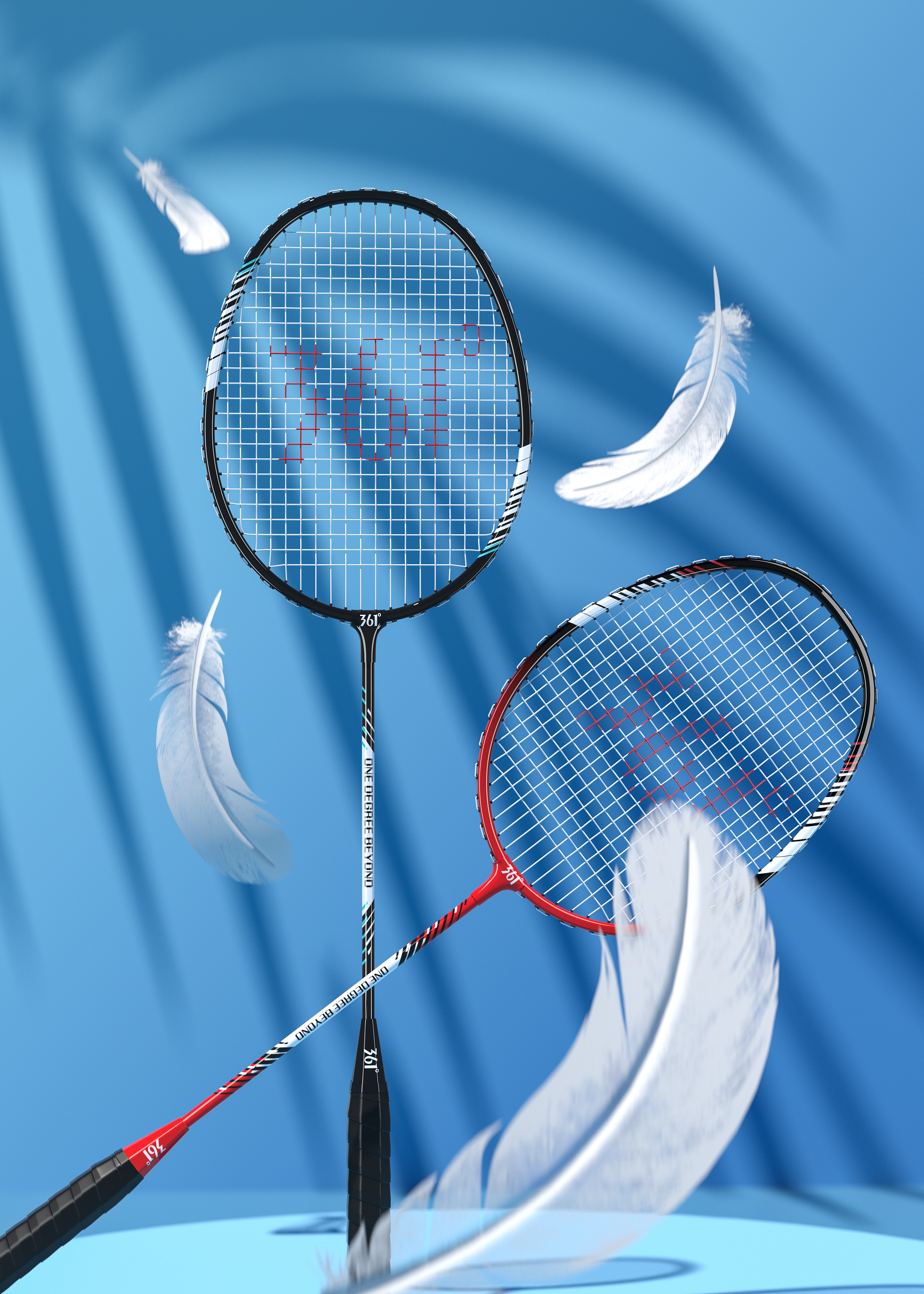 c4d，c4d modeling rendering，3d，3D modeling and rendering，Product modeling，Product rendering，Badminton racket，Basketball，