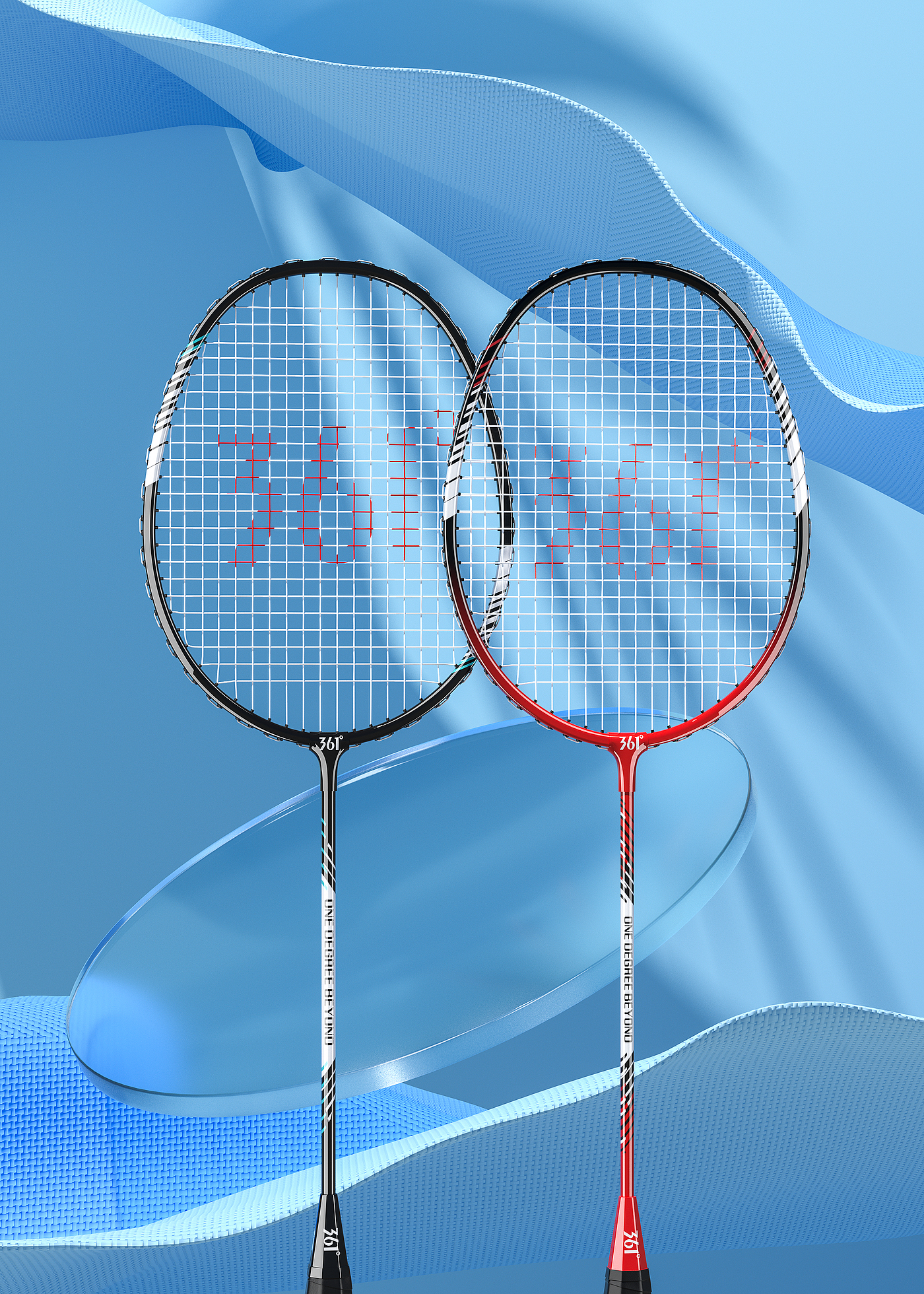 c4d，c4d modeling rendering，3d，3D modeling and rendering，Product modeling，Product rendering，Badminton racket，Basketball，