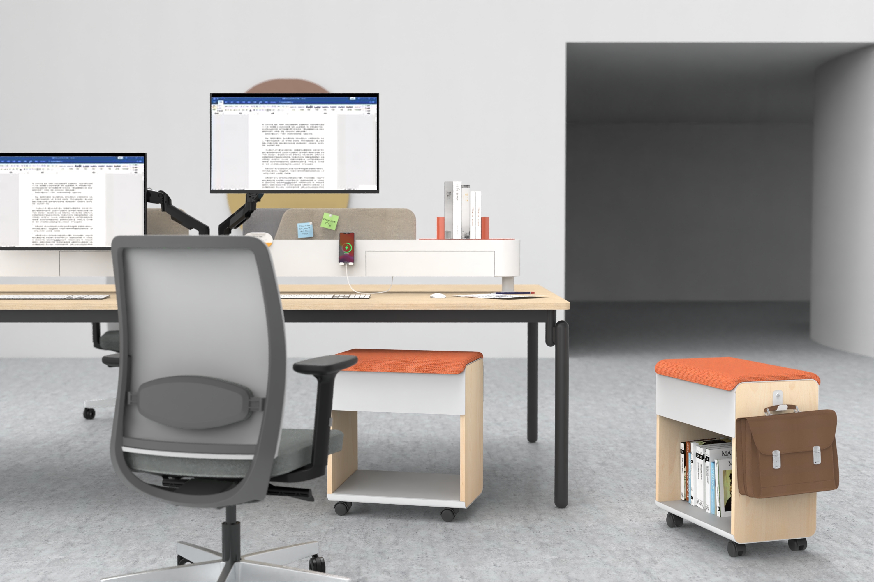 HO, Collaborative Office, Workstation, Staff Table, Yu Room，