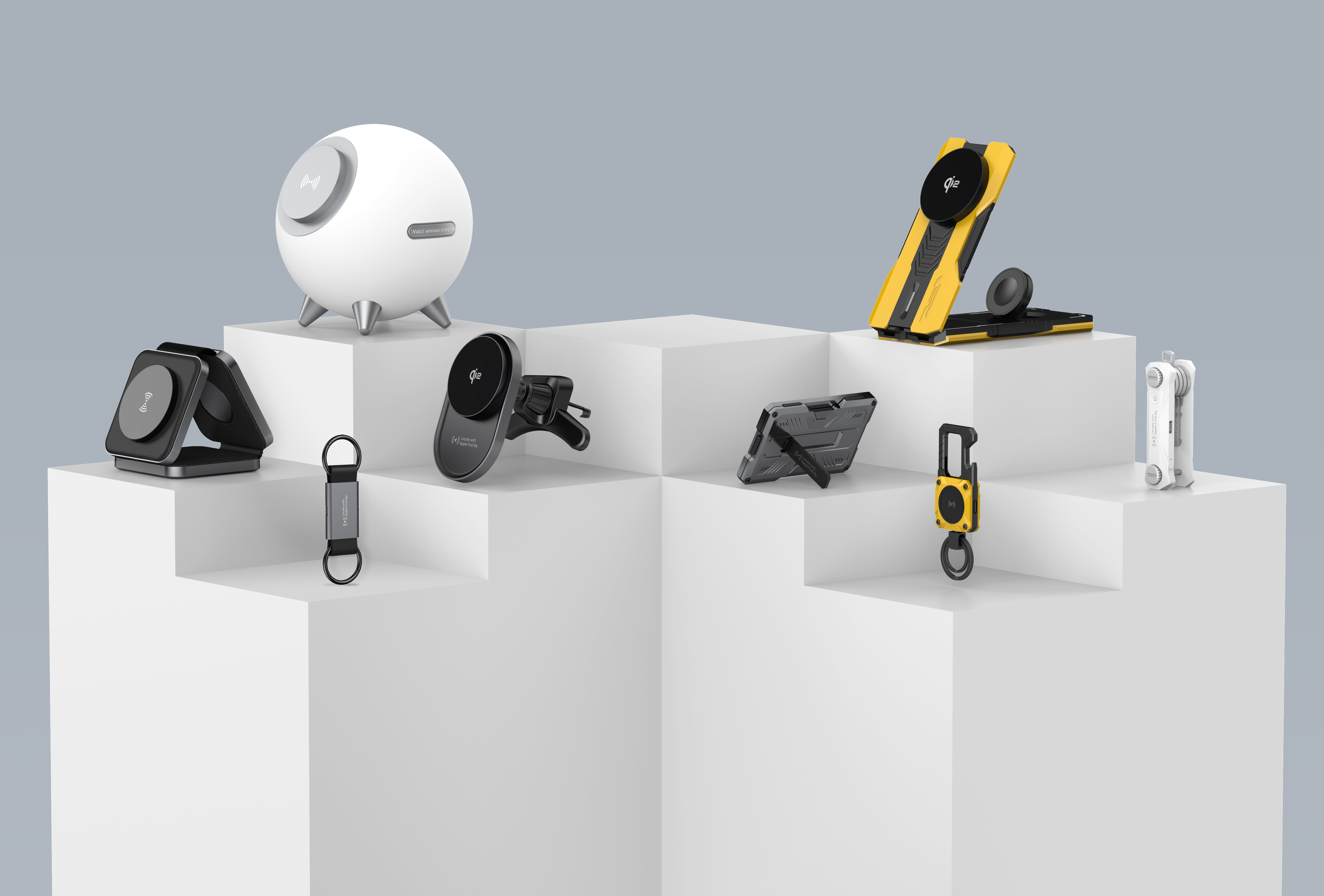 Find My tracking locator magnetic car wireless charger，