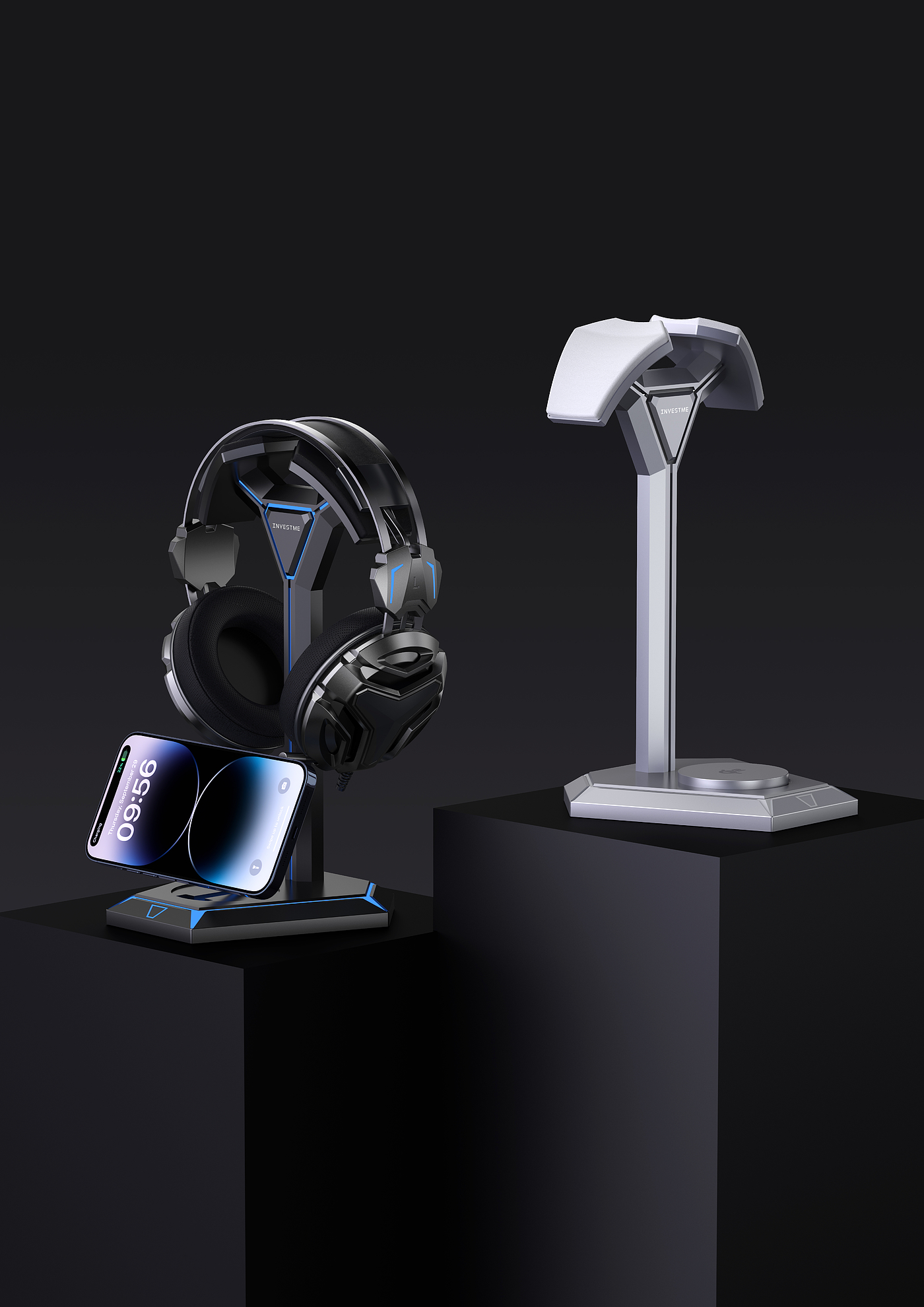 Mecha headset wireless charging，