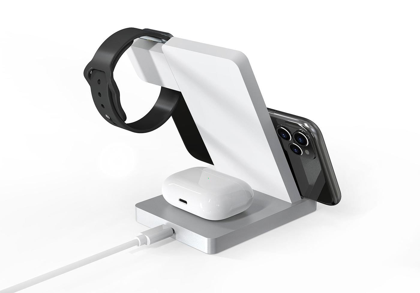 Three-in-one wireless charger，