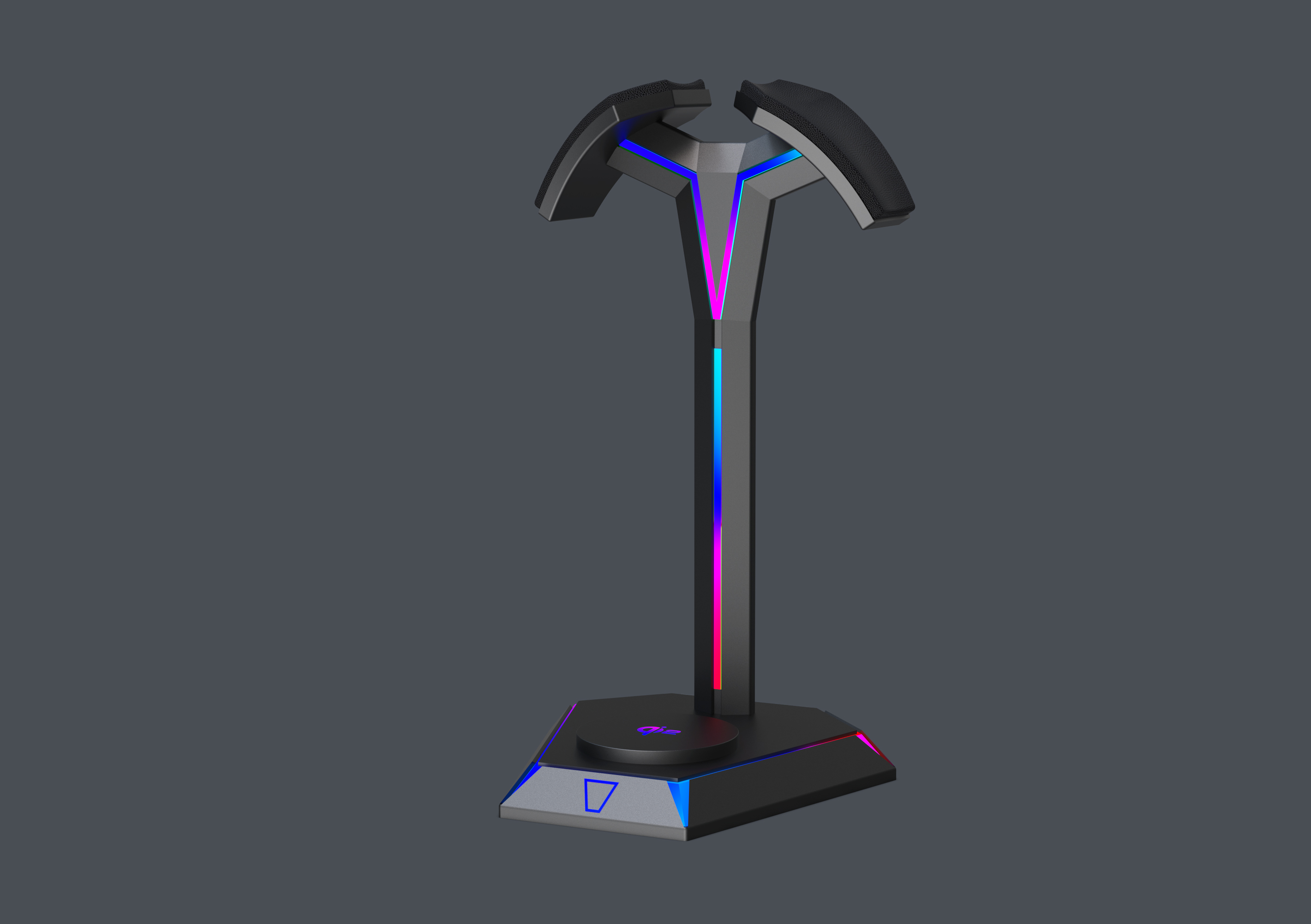 Earphone bracket，Mecha headset holder with LED light，