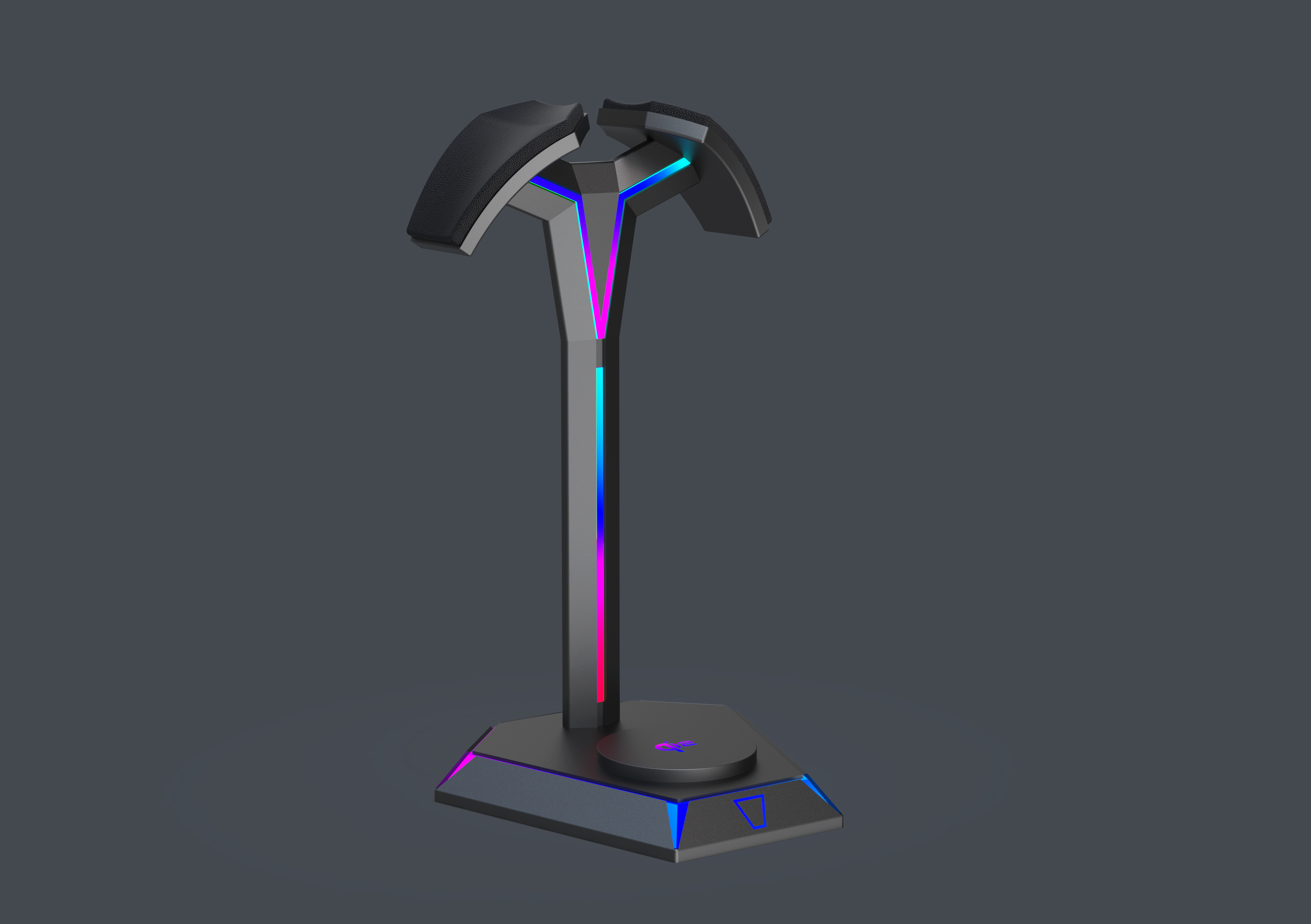 Earphone bracket，Mecha headset holder with LED light，