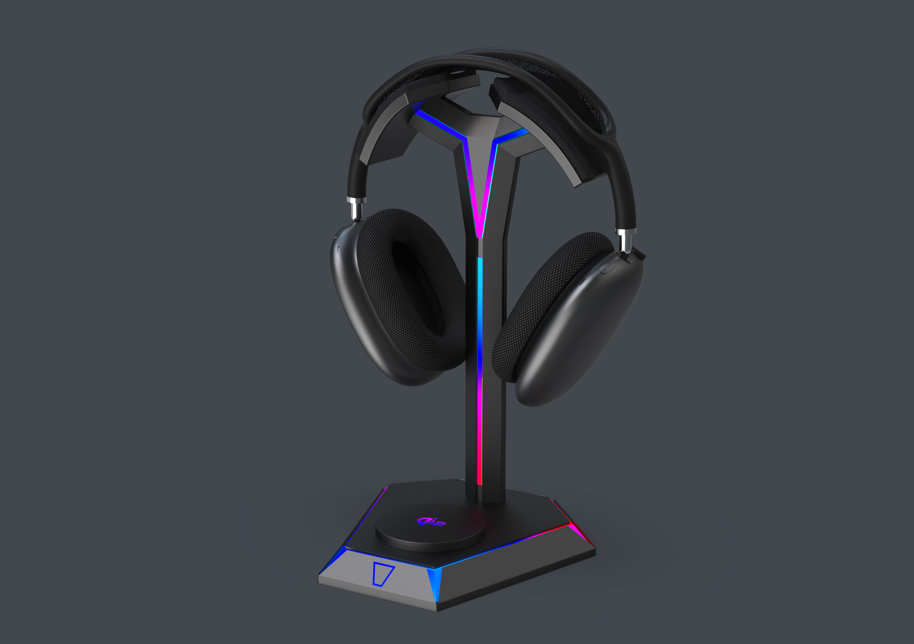 Earphone bracket，Mecha headset holder with LED light，