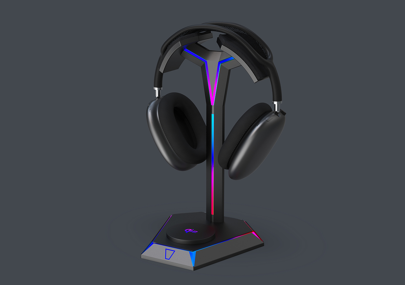 Earphone bracket，Mecha headset holder with LED light，