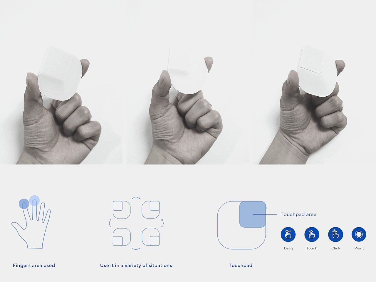 Touch control board，Poinf，magnetic attraction technology，One hand operation，mobile phone，