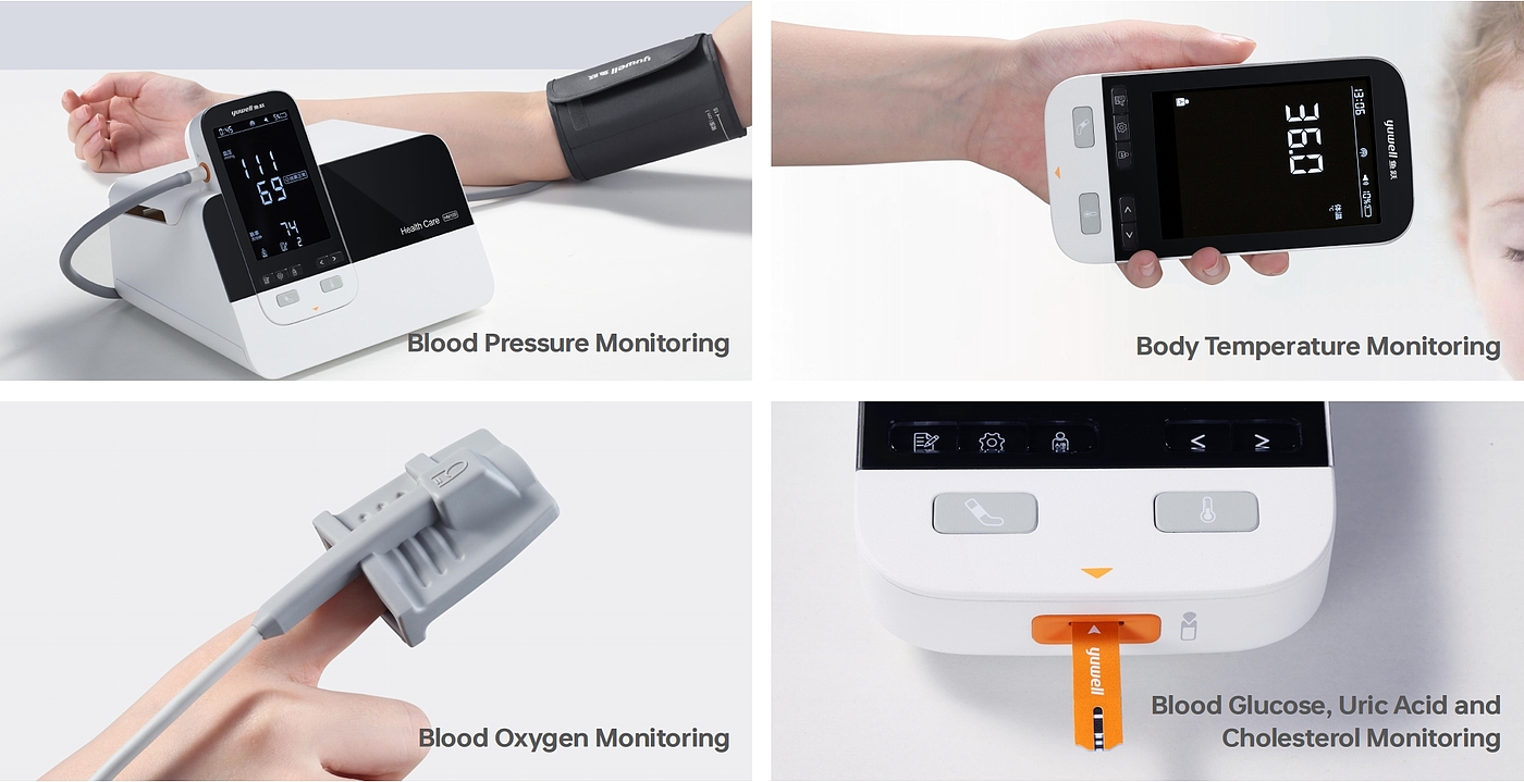 Home medical，medical care，industrial design，temperature，blood pressure，blood sugar，