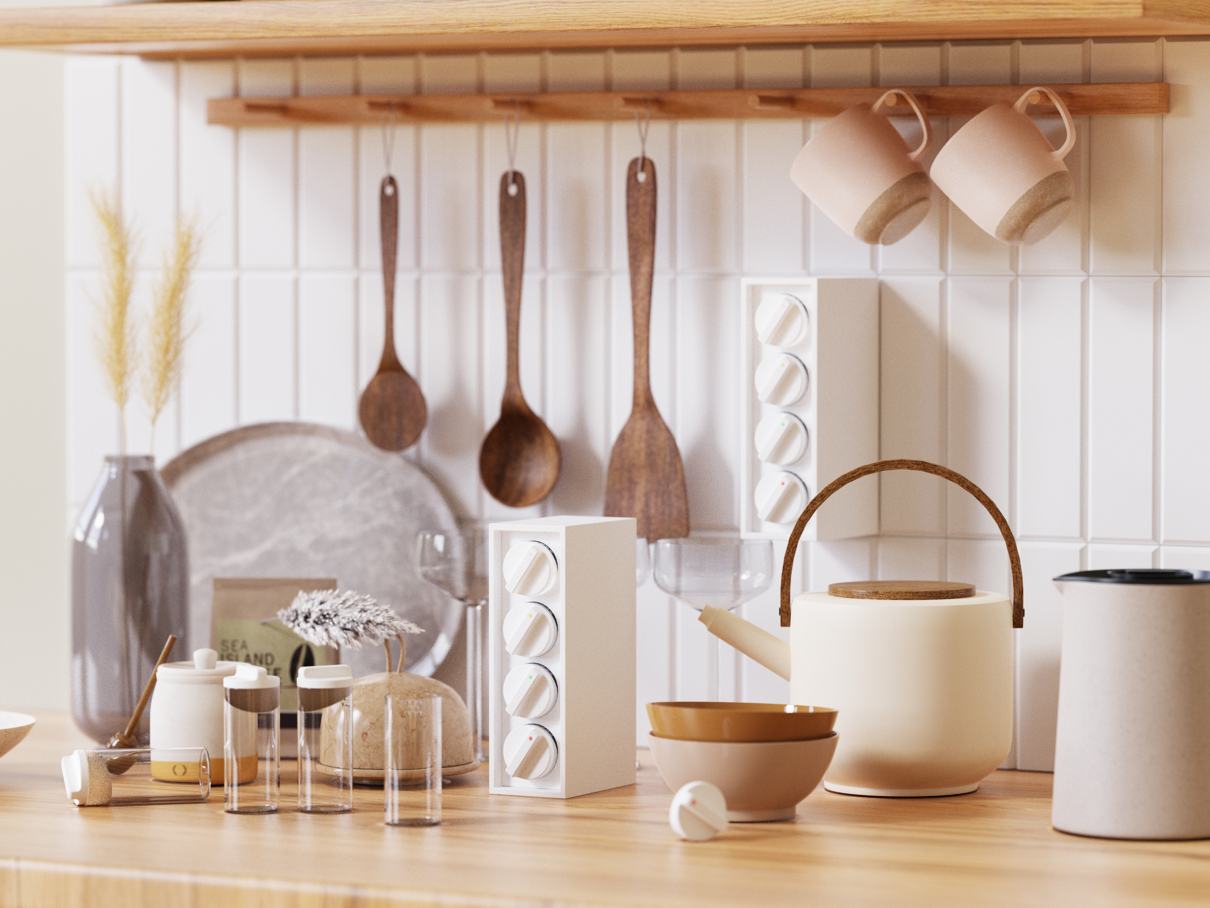 kitchen，product design，Seasoning box，3D modeling，