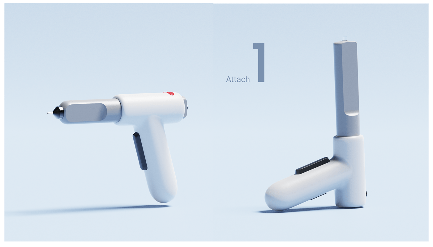 Glue gun，tool，Design innovation，joseph，Ergonomics，