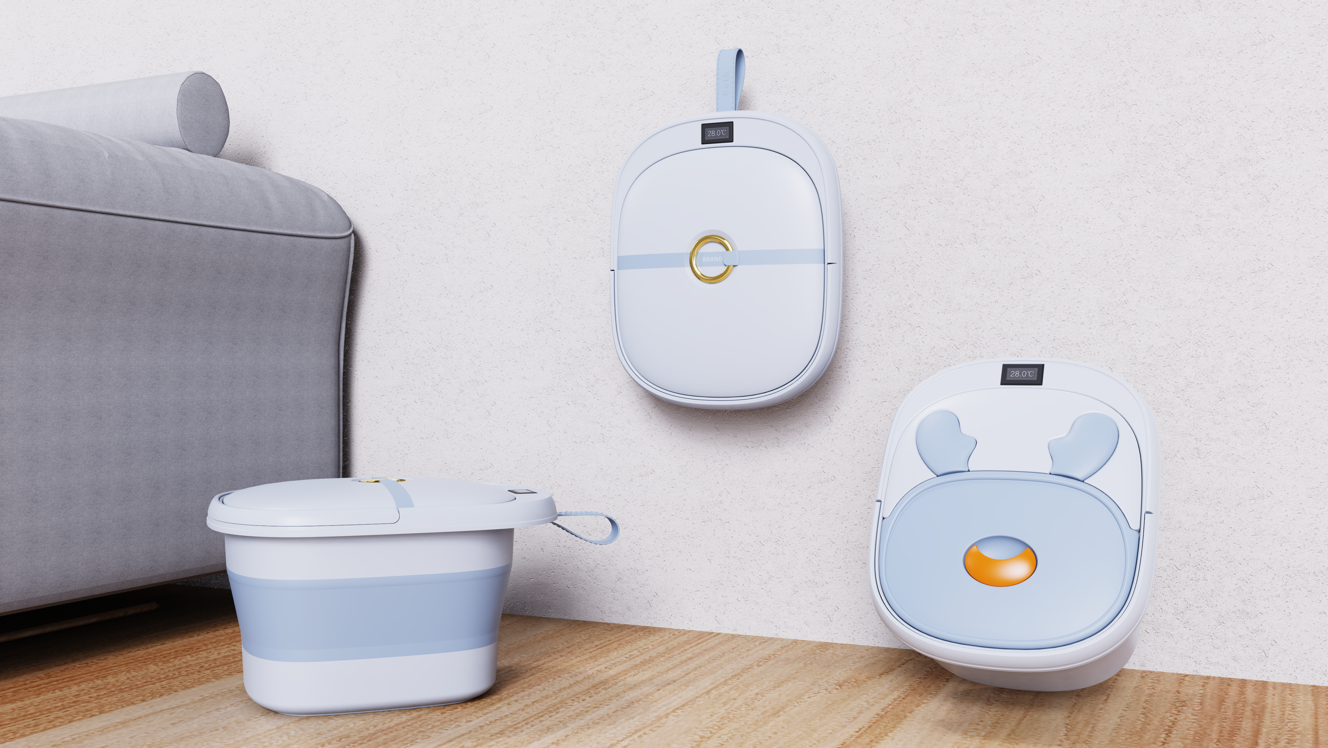 industrial design，Foot washing bucket，Home Furnishing，