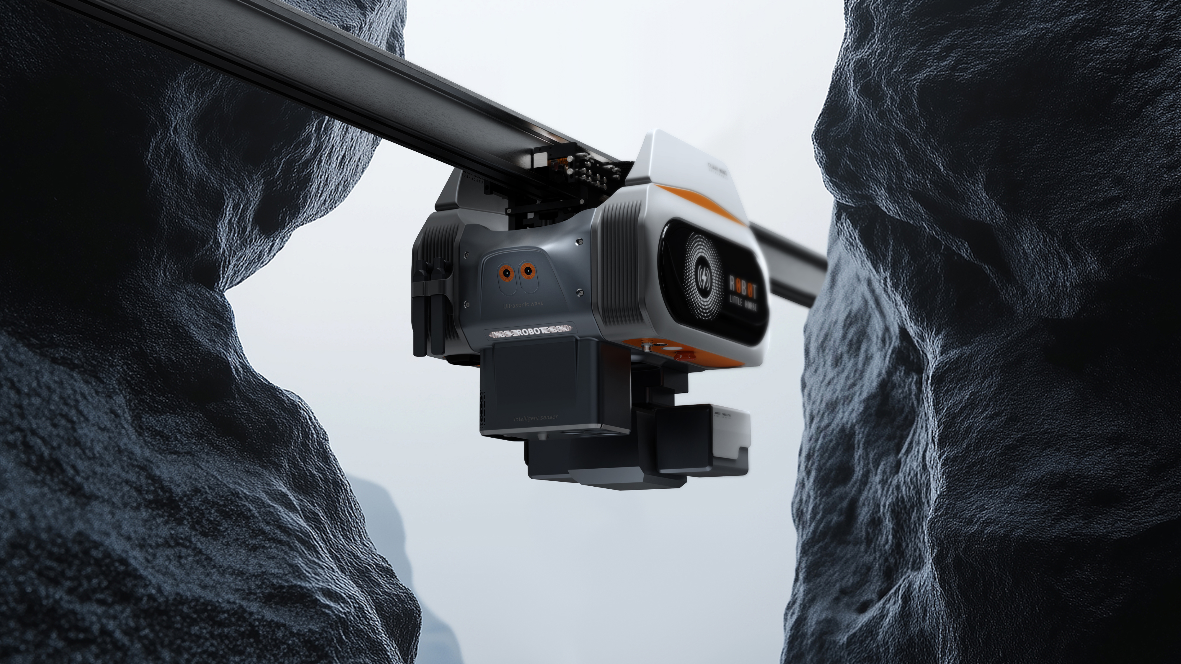 Rail-hanging robot，Super Symbol，Innovative design，Intelligent equipment，Patrol robot，