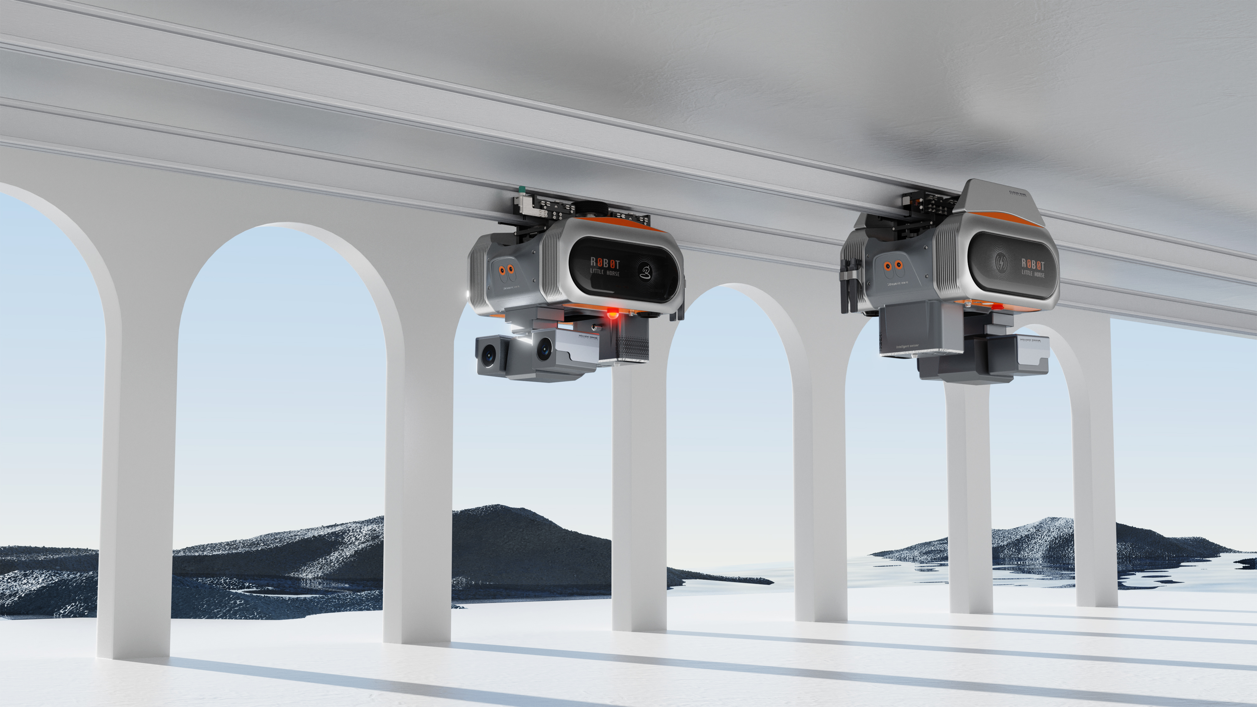 Rail-hanging robot，Super Symbol，Innovative design，Intelligent equipment，Patrol robot，