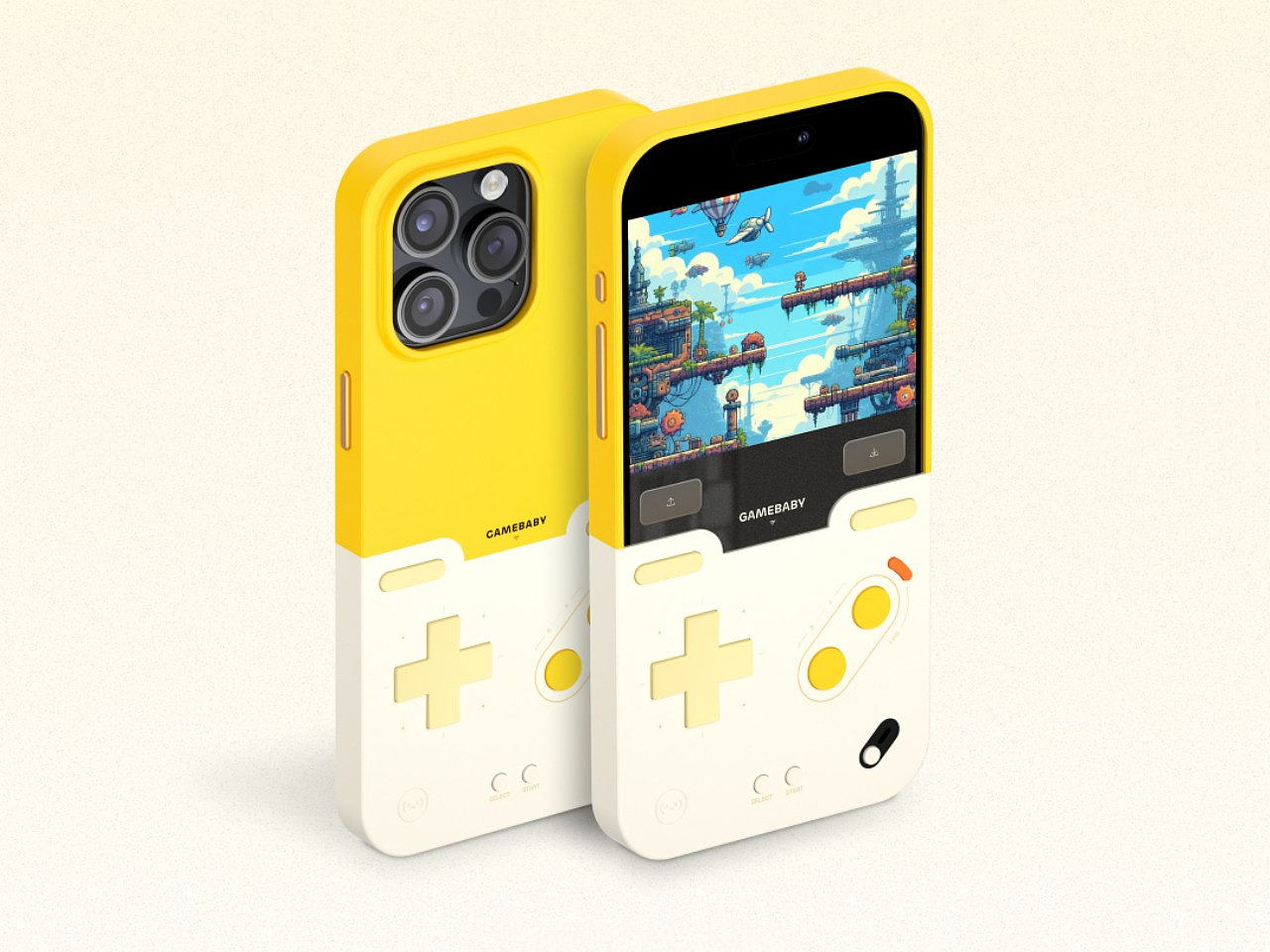 Mobile phone shell，GameBaby，Bitmo Lab，Retro，