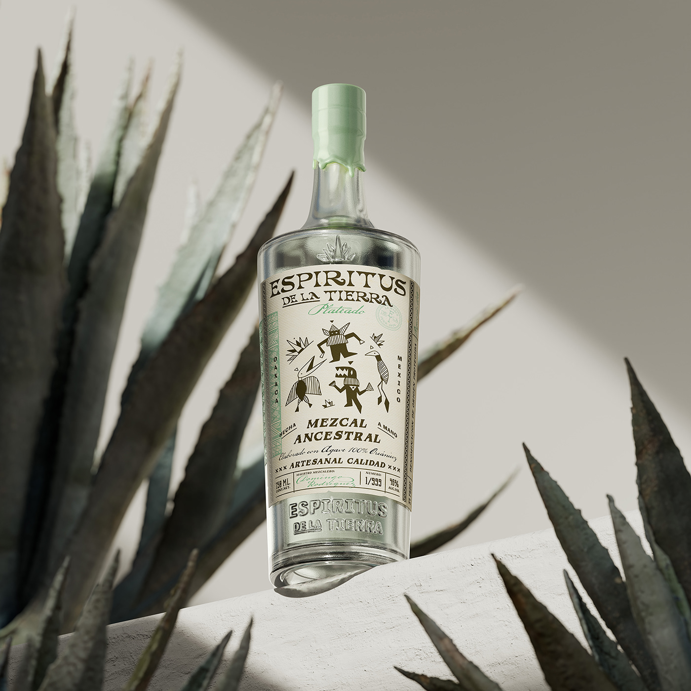 Bottle body design，Mescal wine，traditional nature，sense of modernity，