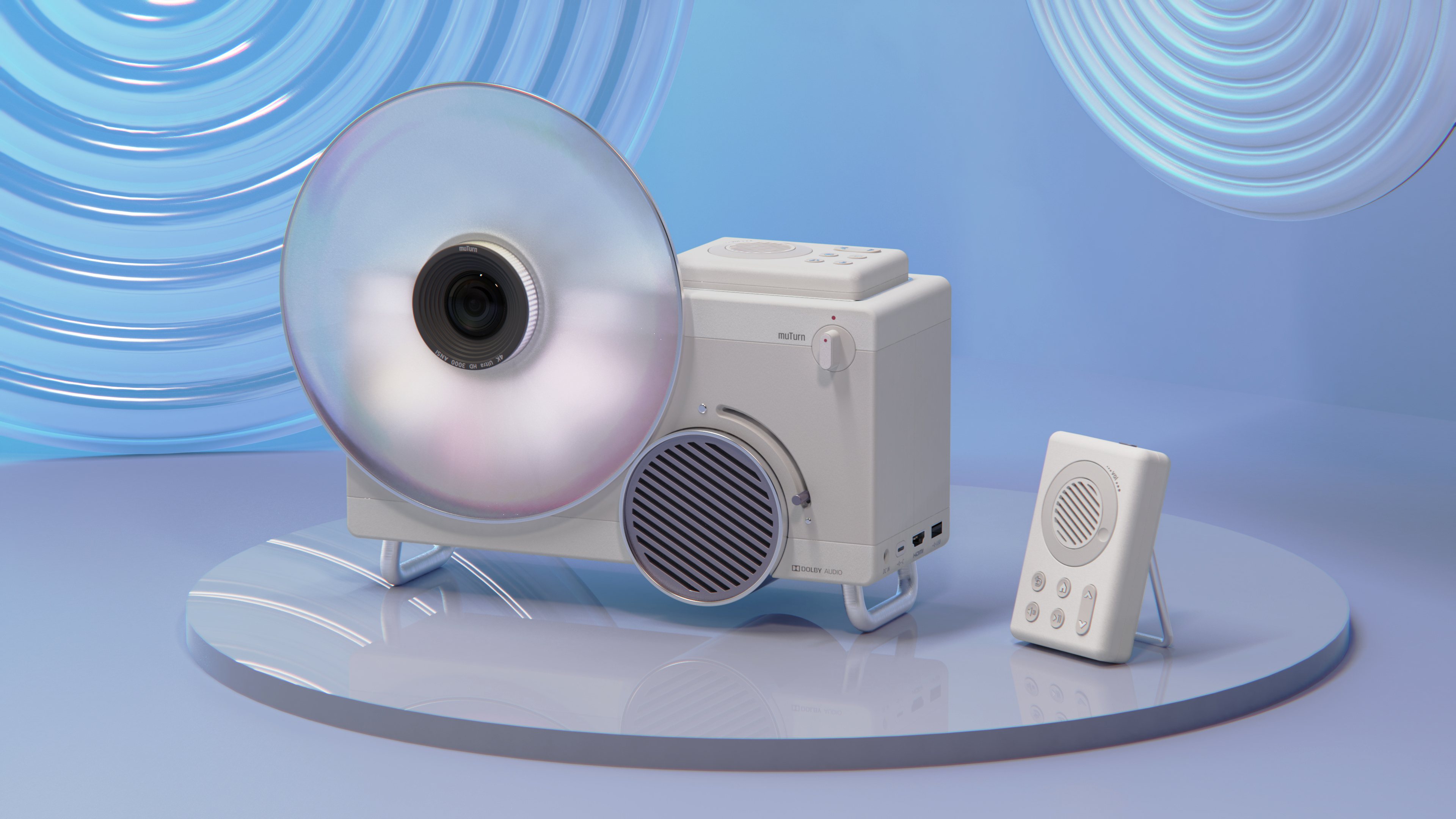 Industrial Design, Rendering, Inspiration, Projector，