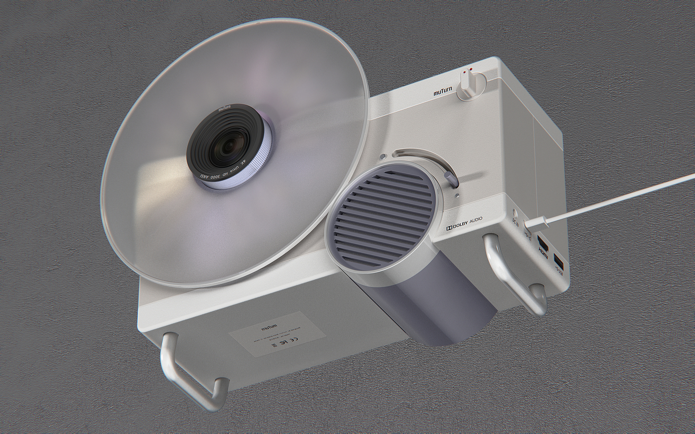 Industrial Design, Rendering, Inspiration, Projector，