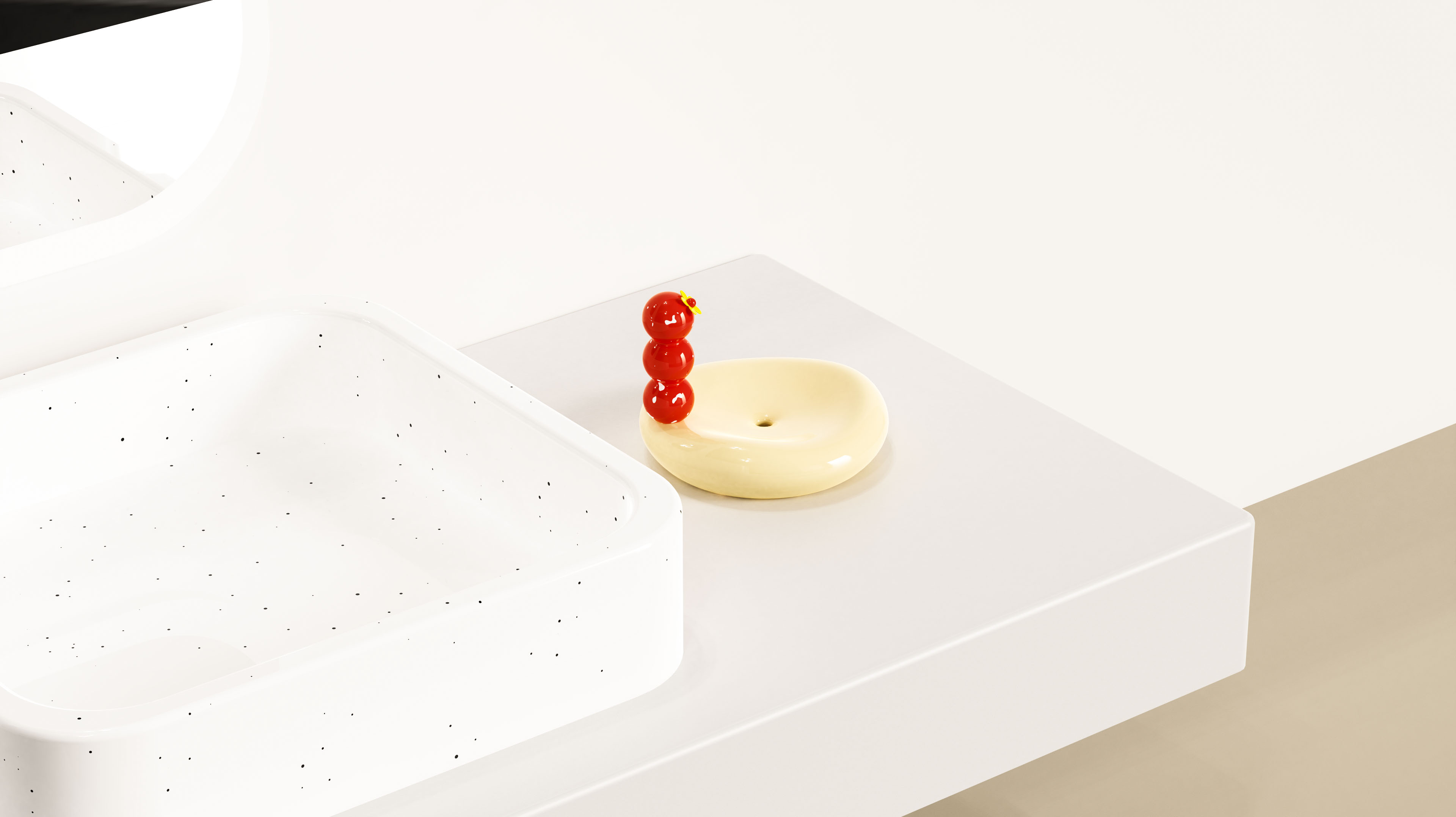 Tomatoes on sticks，Soap box，Cream wind，lovely，gules，Daily Necessities，bathroom，