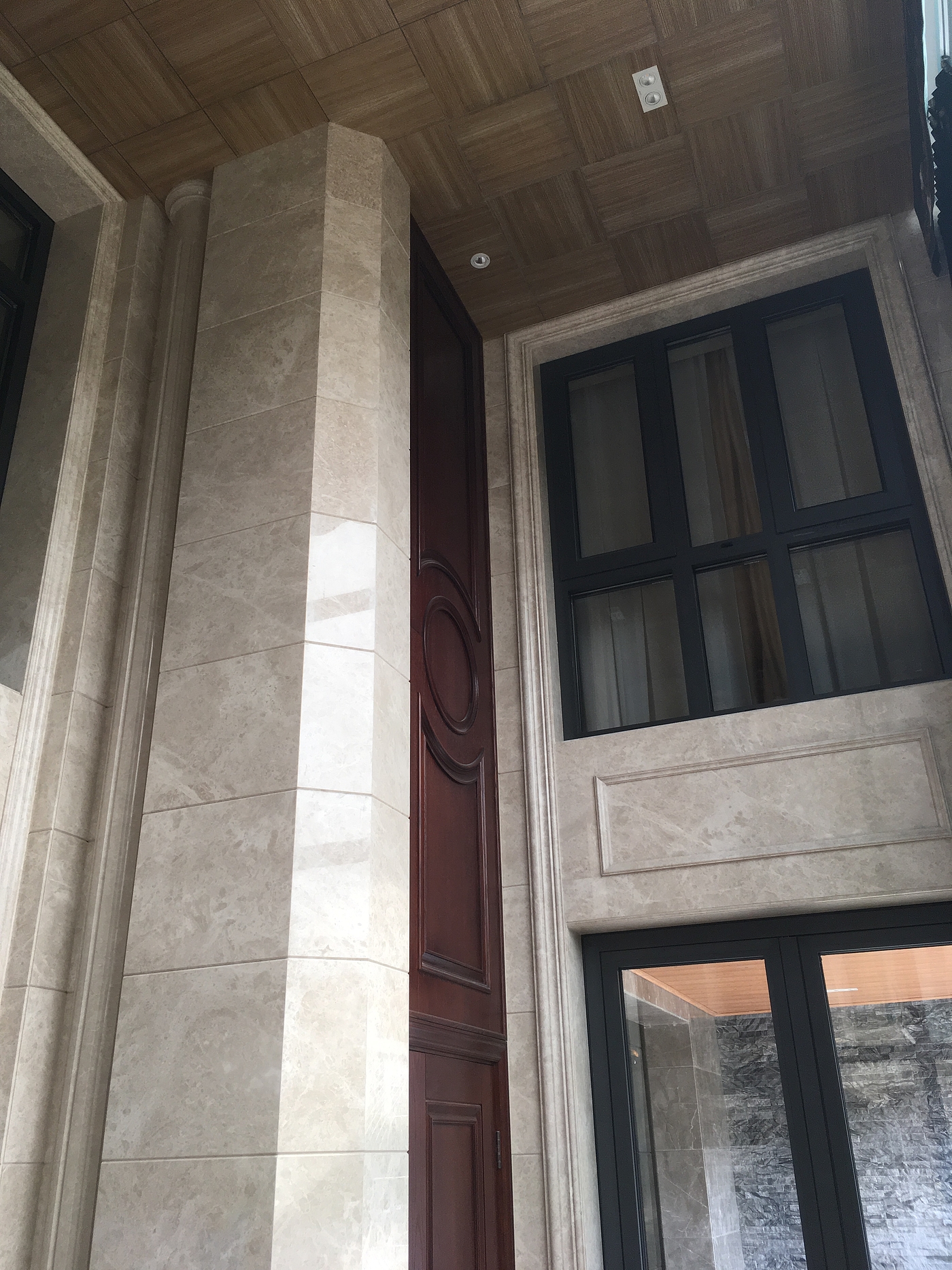 villa, marble, wrought iron，