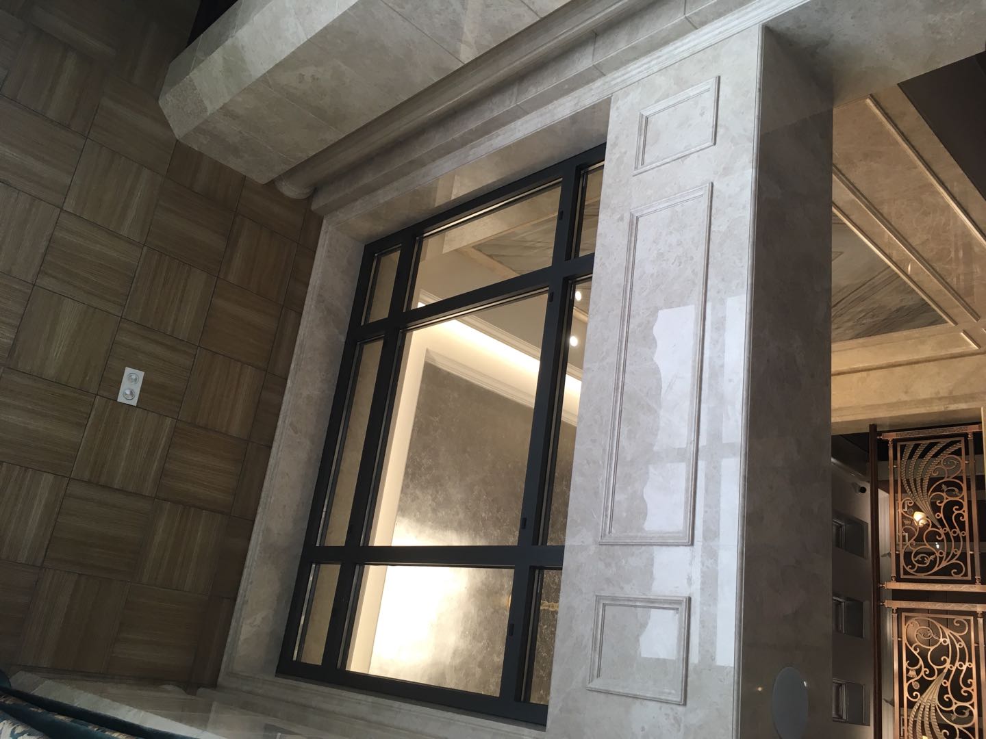 villa, marble, wrought iron，
