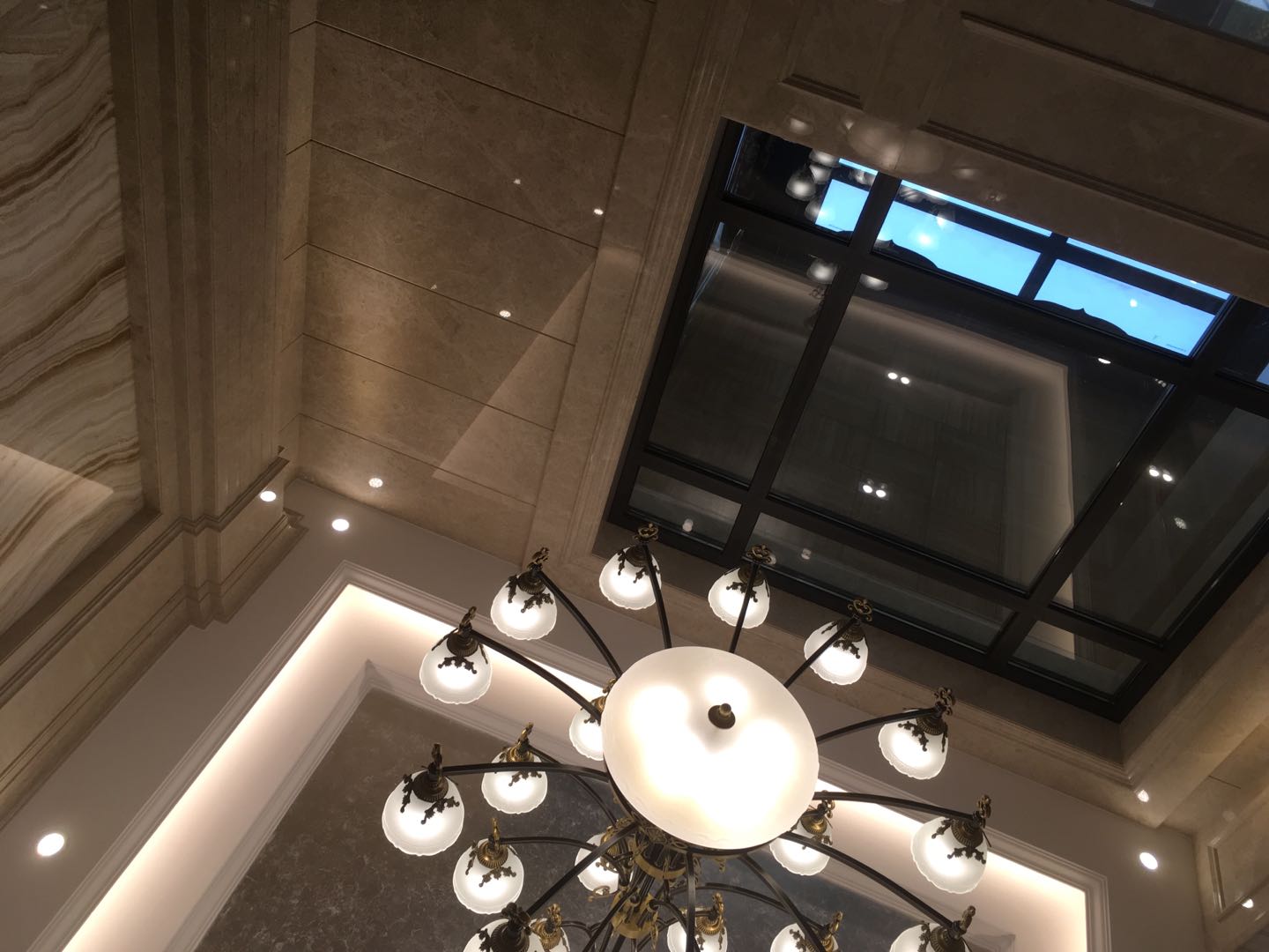 villa, marble, wrought iron，