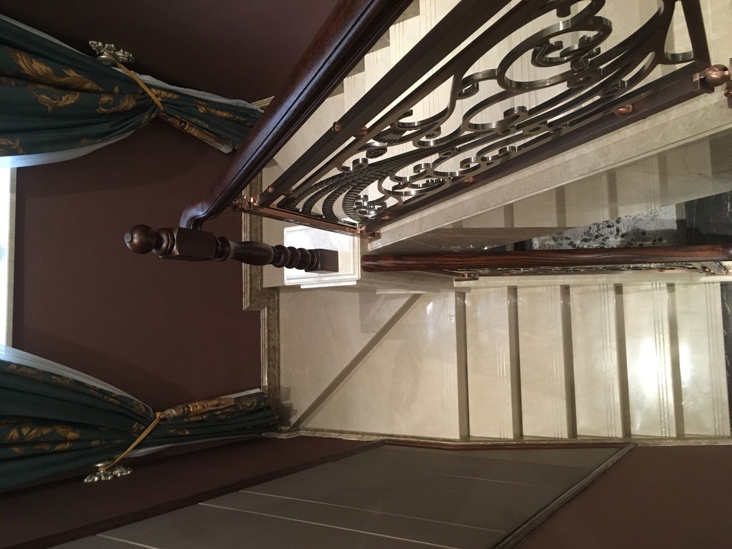 villa, marble, wrought iron，