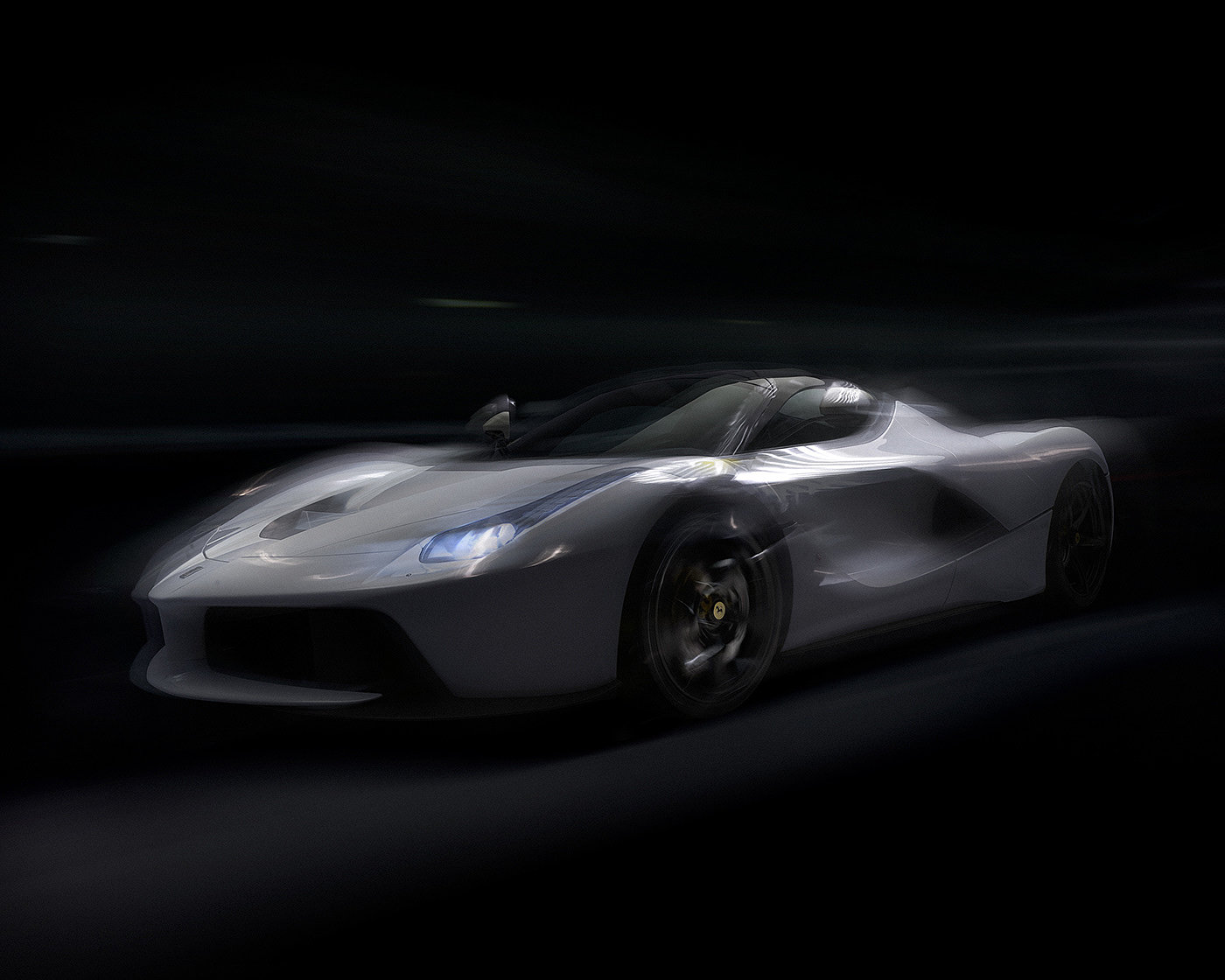 The Road Rat，motion blur，dark world，Ferrari，