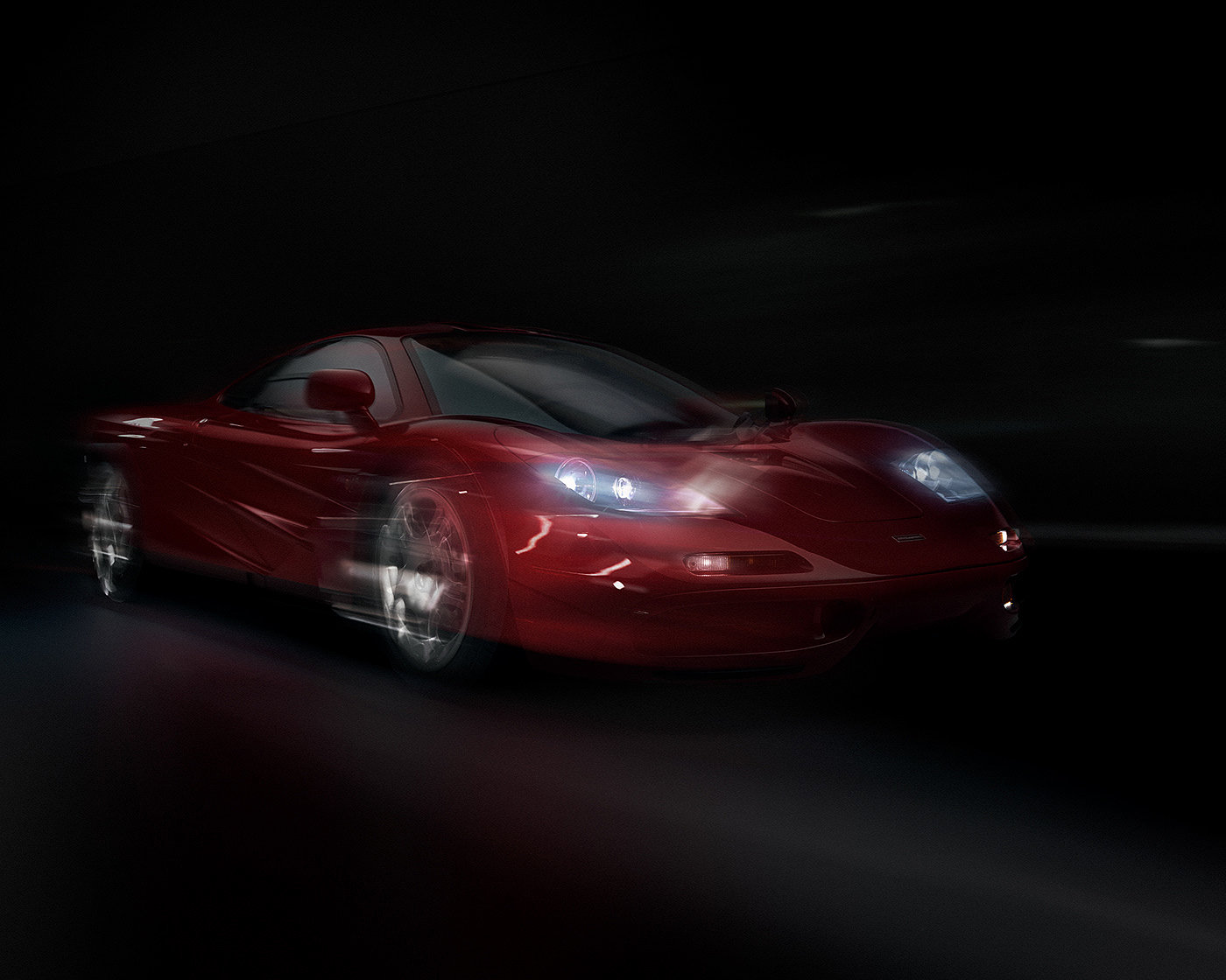 The Road Rat，motion blur，dark world，Ferrari，