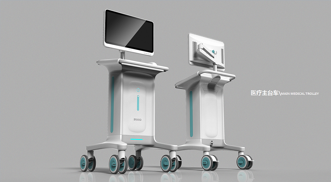 Design of medical master control trolley，Medical trolley design，Medical equipment design，Medical device design，Medical product design，Medical device design，