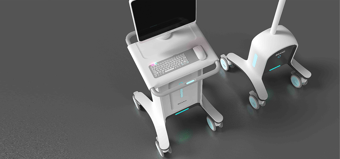 Design of medical master control trolley，Medical trolley design，Medical equipment design，Medical device design，Medical product design，Medical device design，