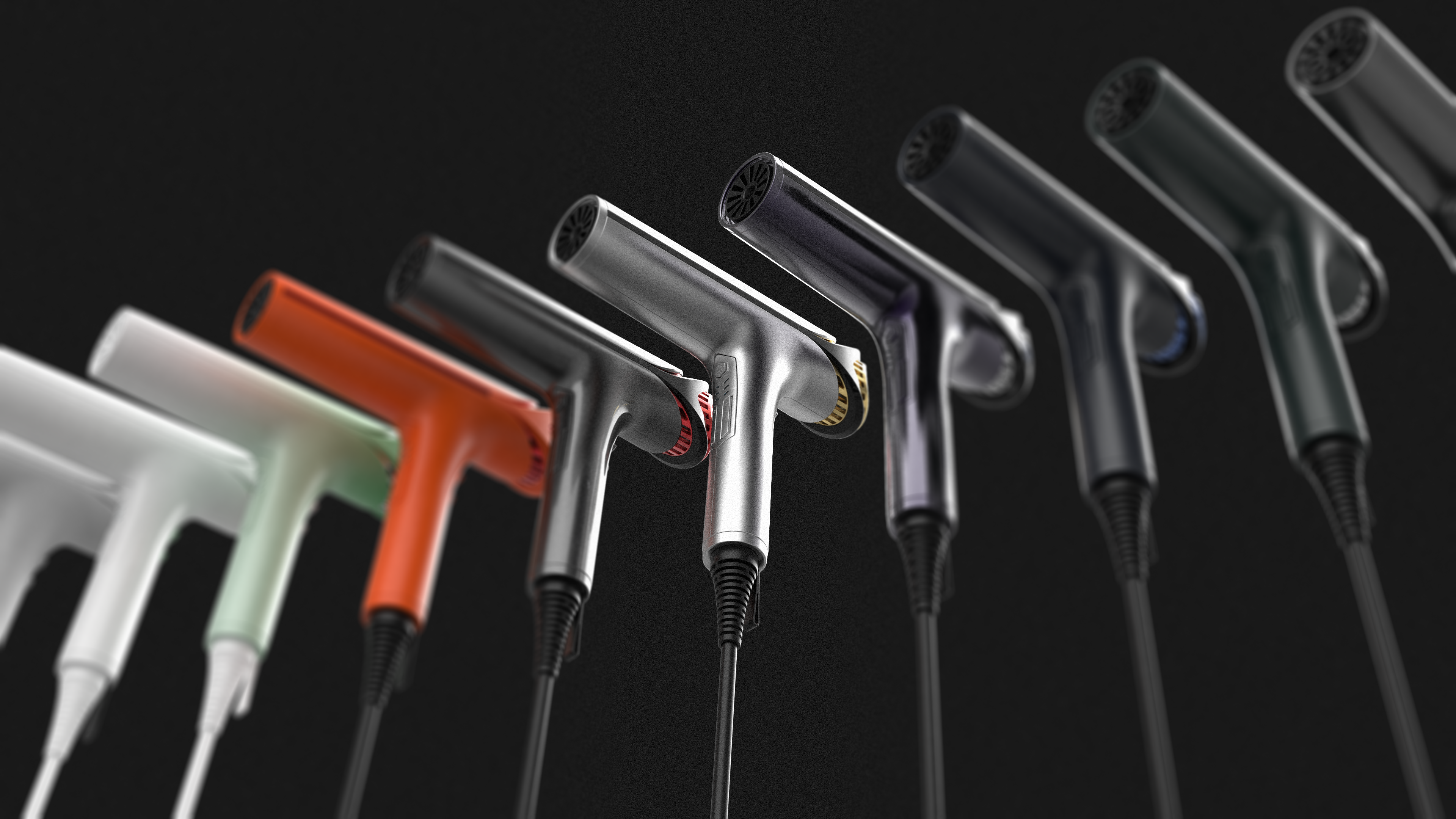 product design，hair drier，Appearance design，industrial design，Structural design，Color matching，