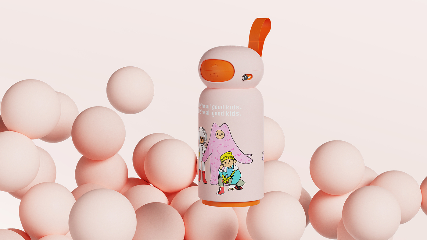 Children's thermos cup，Water cup，Children's products，vacuum cup，product design，