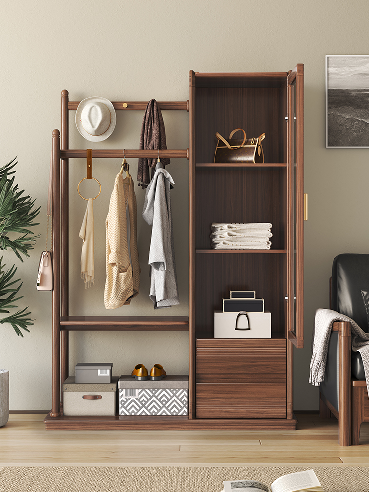 furniture，solid wood，Locker，wardrobe，Coat rack，Northern Europe，modern，