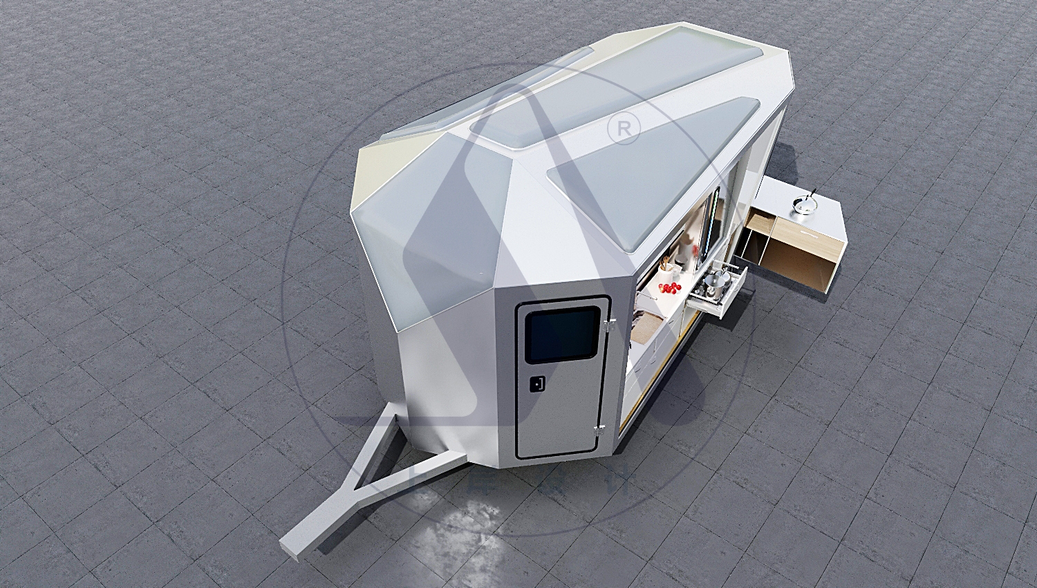 RV interior and exterior decoration design modeling，