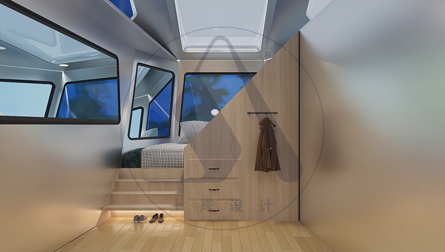 RV interior and exterior decoration design modeling，