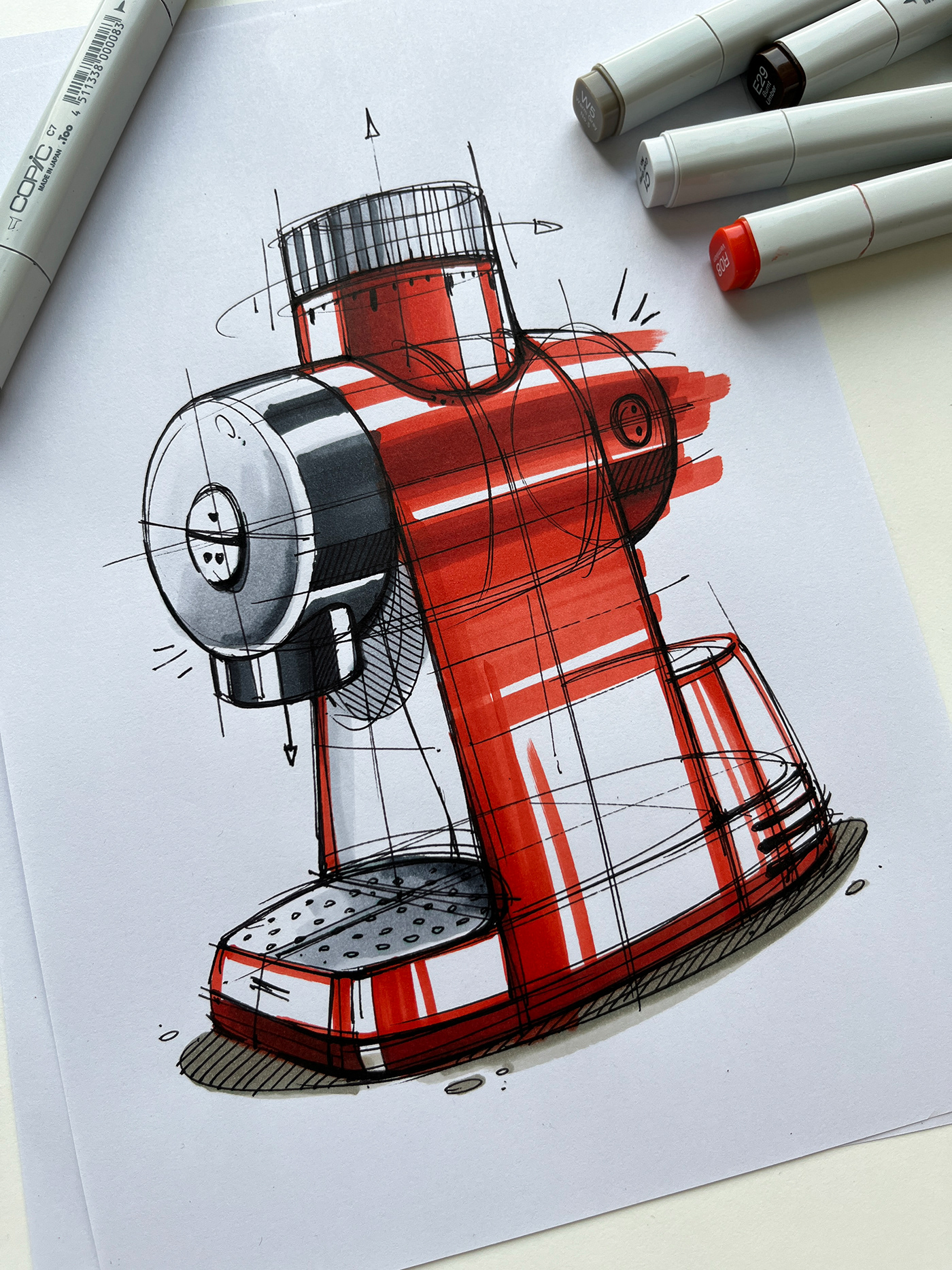 Hand drawn，industrial design，illustration，mapping，