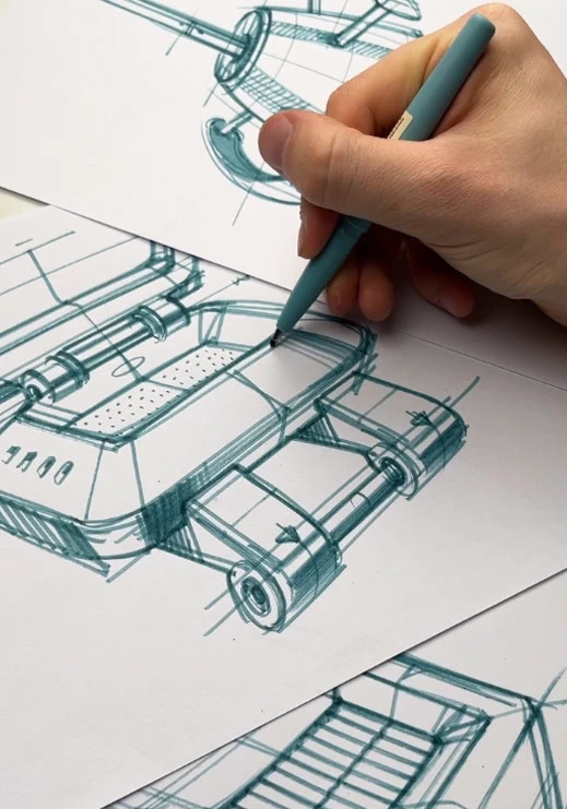 Hand drawn，industrial design，illustration，mapping，