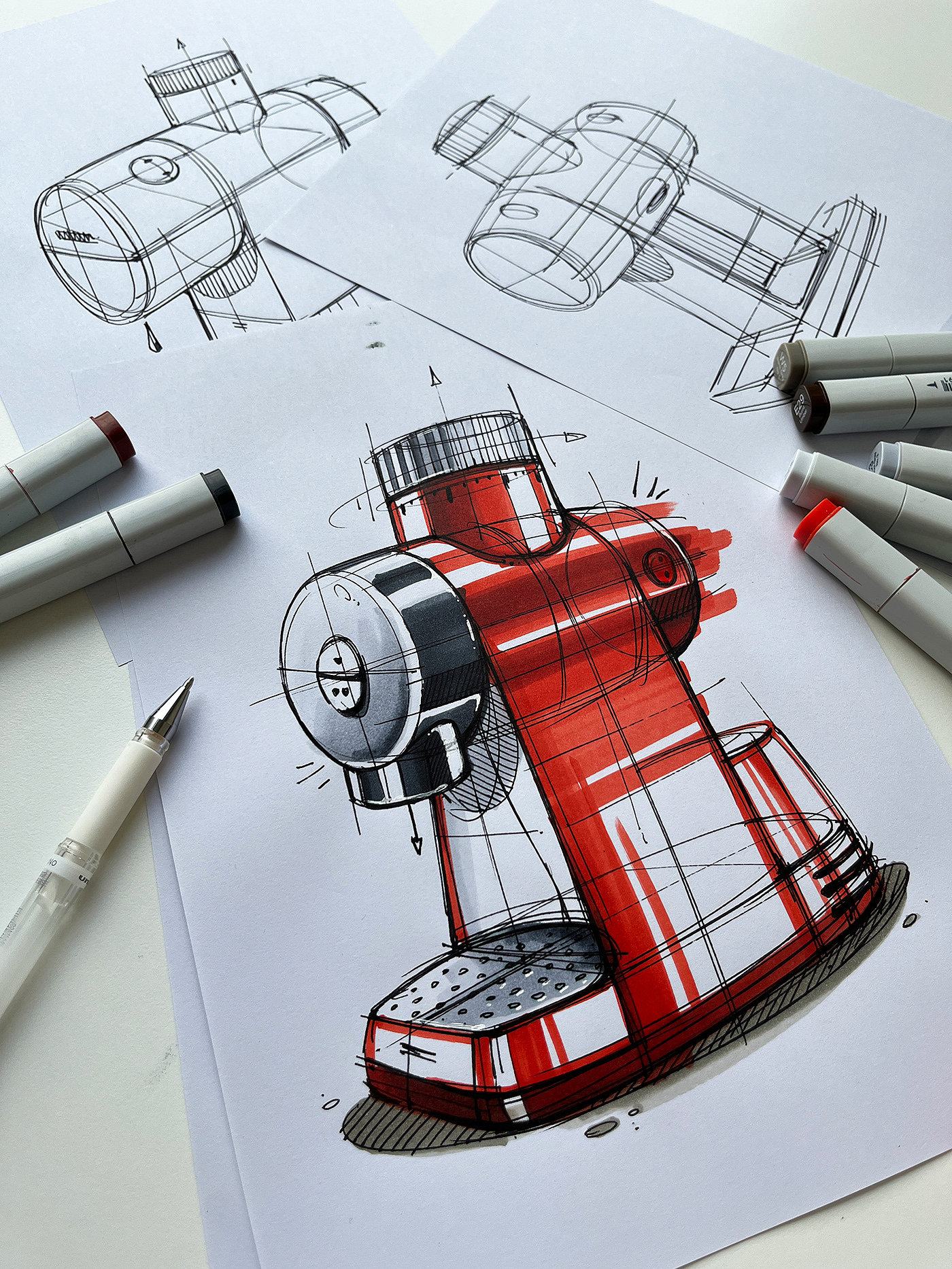 Hand drawn，industrial design，illustration，mapping，