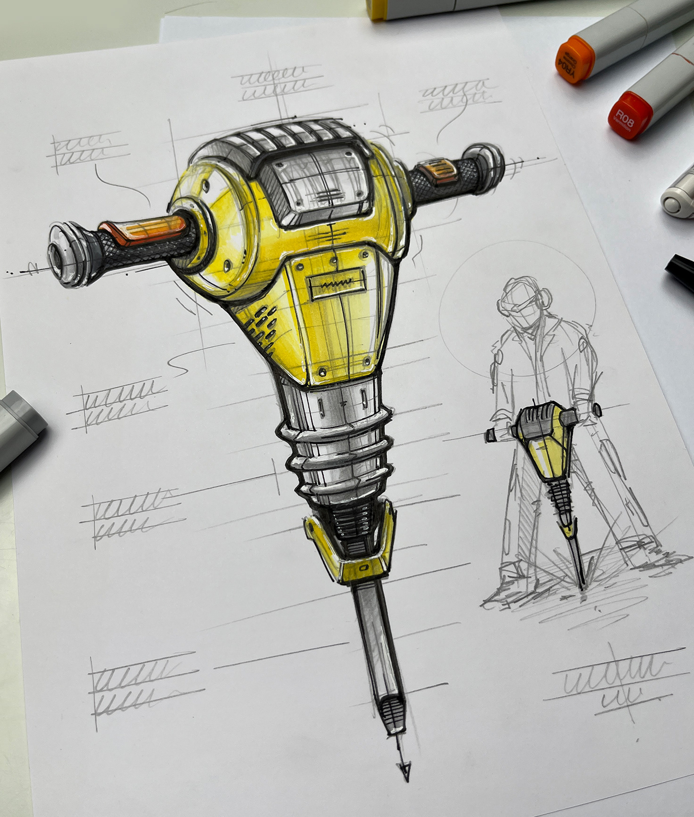 Hand drawn，industrial design，illustration，mapping，