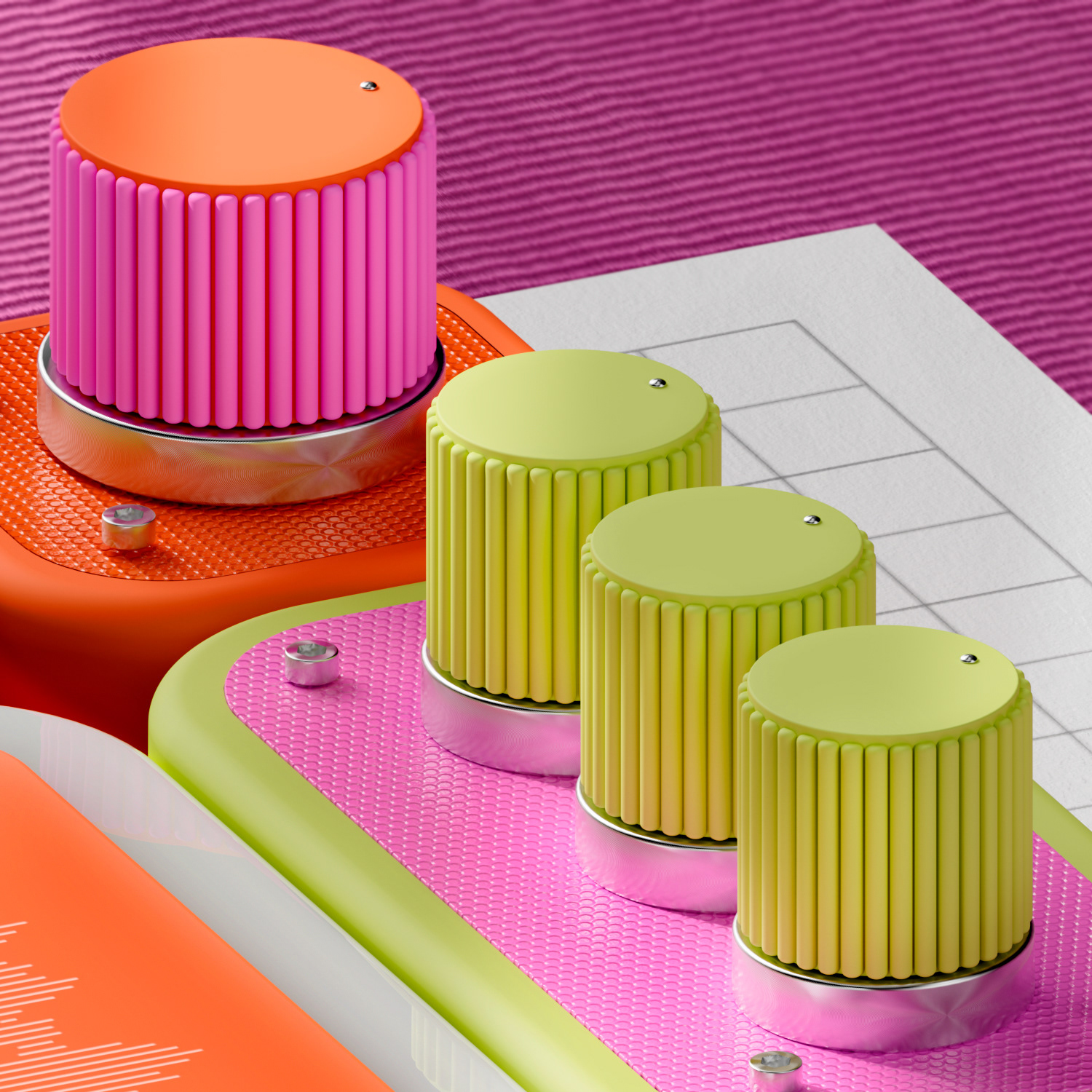 Music controller，Retro style，Console，colorful，