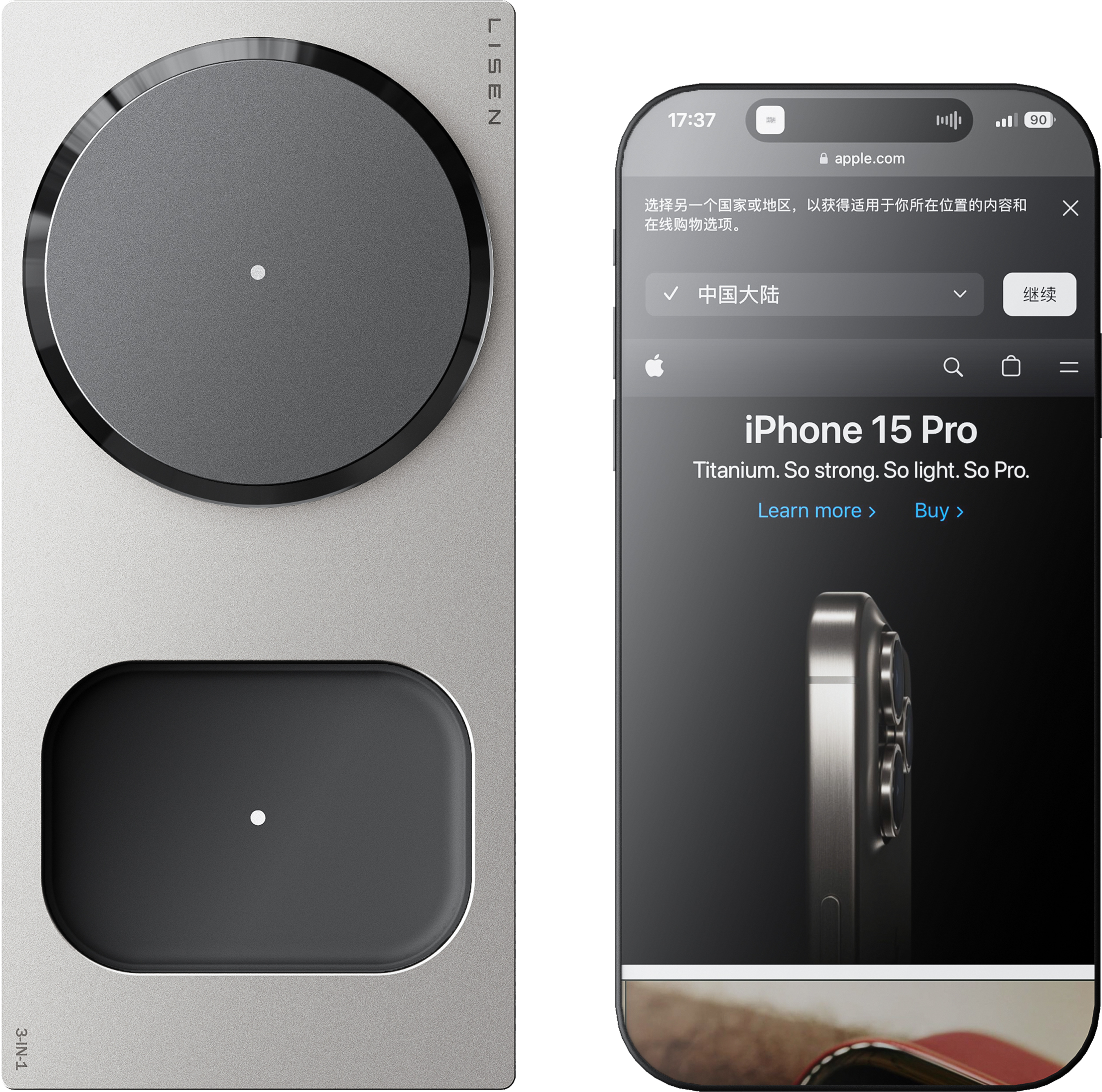 Wireless charging，Mobile wireless charging，3-in -1 wireless charging，Watch wireless charging，Earphone wireless charging，Desktop Wireless charging，