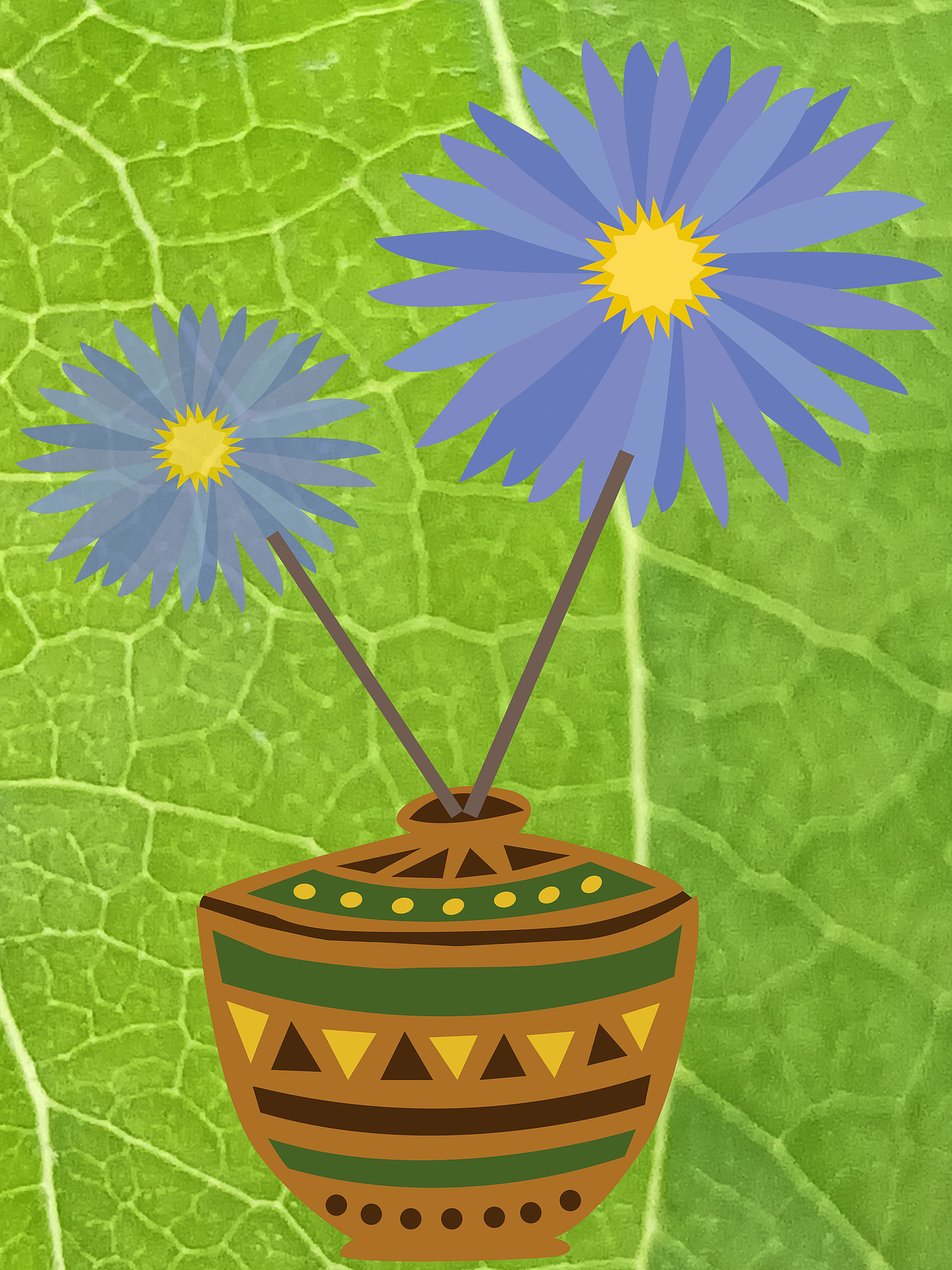 a leaf，