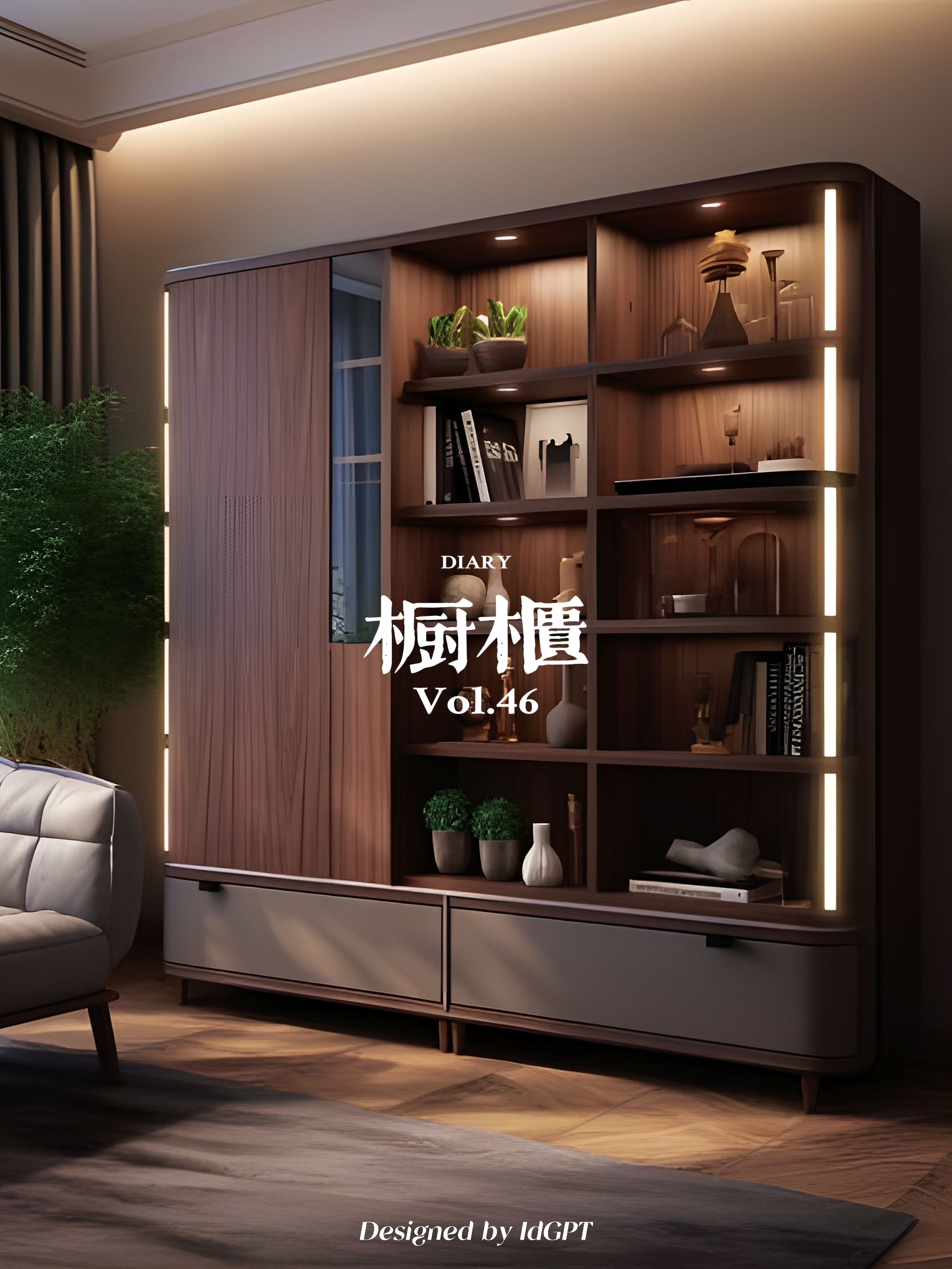 AIGC, AI, Furniture Home, Cabinet，
