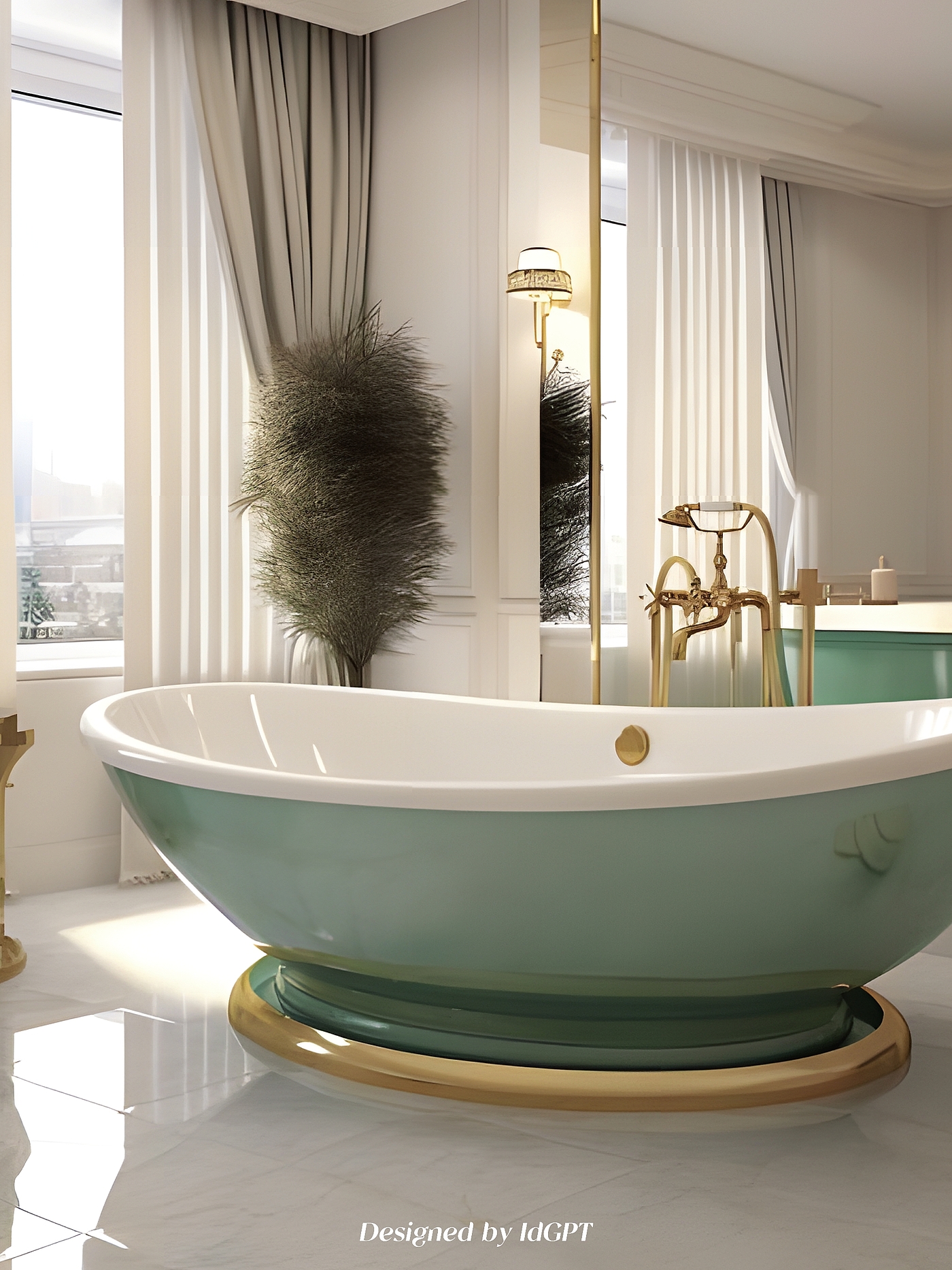 AIGC, AI, Home, Furniture, Bathtub，